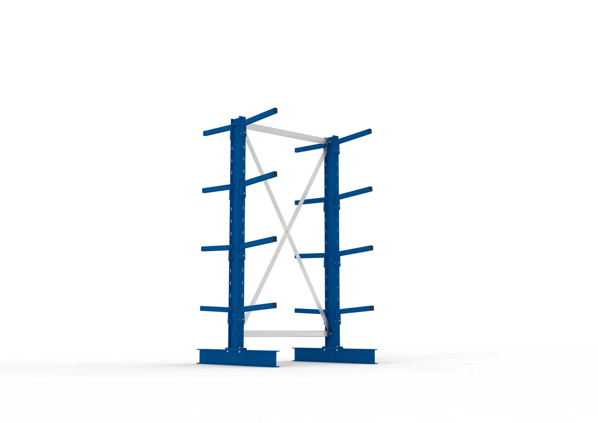 META MULTISTRONG L | Kragarmregal | Grundregal | 2000 x 1000 x 400 mm | Armlast 220 kg | doppelseitig | 4+1 Ebenen