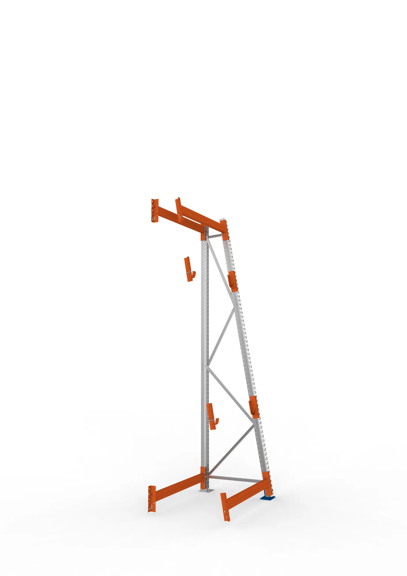 META MULTIPAL | Kabeltrommelregal | Anbauregal | 3300 x 1100 x 900 mm | Feldlast 1500 kg | 2 Ebenen | Typ 3/A-Ständer | verzinkt