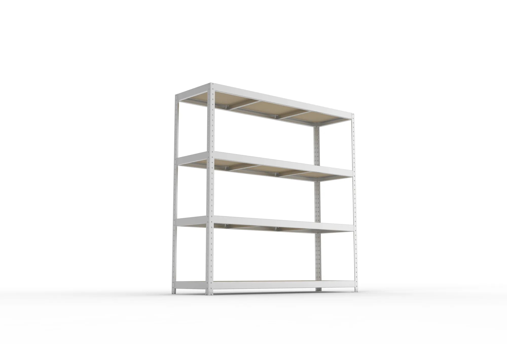 META SPEED-RACK Weitspannregal | Komplettregal | 1970 x 2000 x 600 mm | Fachlast 500 kg | Spanplattenböden | 4 Ebenen