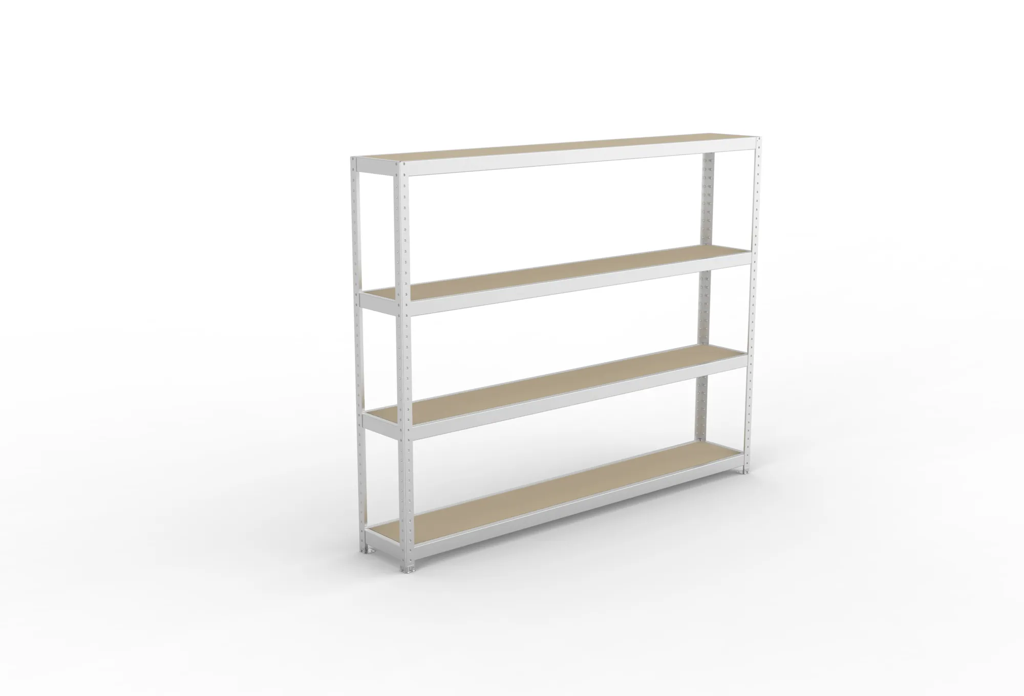 META SPEED-RACK Weitspannregal | Komplettregal | 1970 x 2500 x 400 mm | Fachlast 400 kg | Spanplattenböden | 4 Ebenen