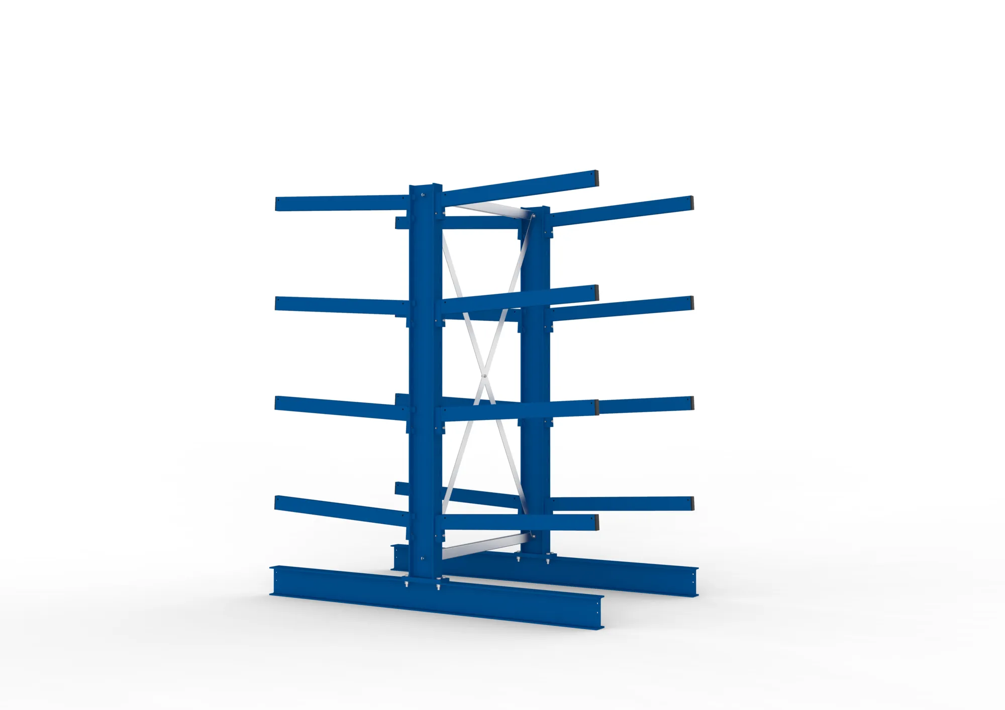 META MULTISTRONG M | Kragarmregal | Grundregal | 2000 x 1000 x 800 mm | Armlast 250 kg | doppelseitig | 4+1 Ebenen