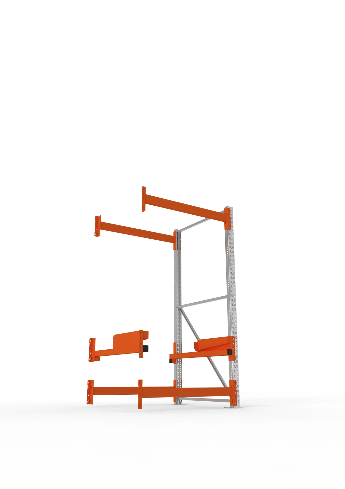 META MULTIPAL | Kabeltrommelregal | Anbauregal | 2200 x 1100 x 1100 mm | Feldlast 4000 kg | 2 Ebenen | Typ 2 | verzinkt