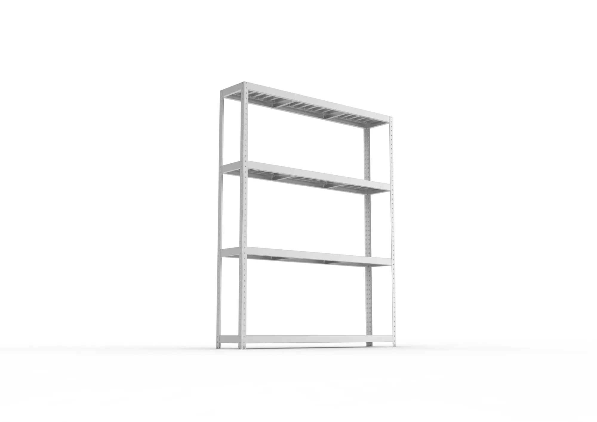 META SPEED-RACK Weitspannregal | Komplettregal | 2470 x 2000 x 400 mm | Fachlast 500 kg | Stahlpaneelböden | 4 Ebenen