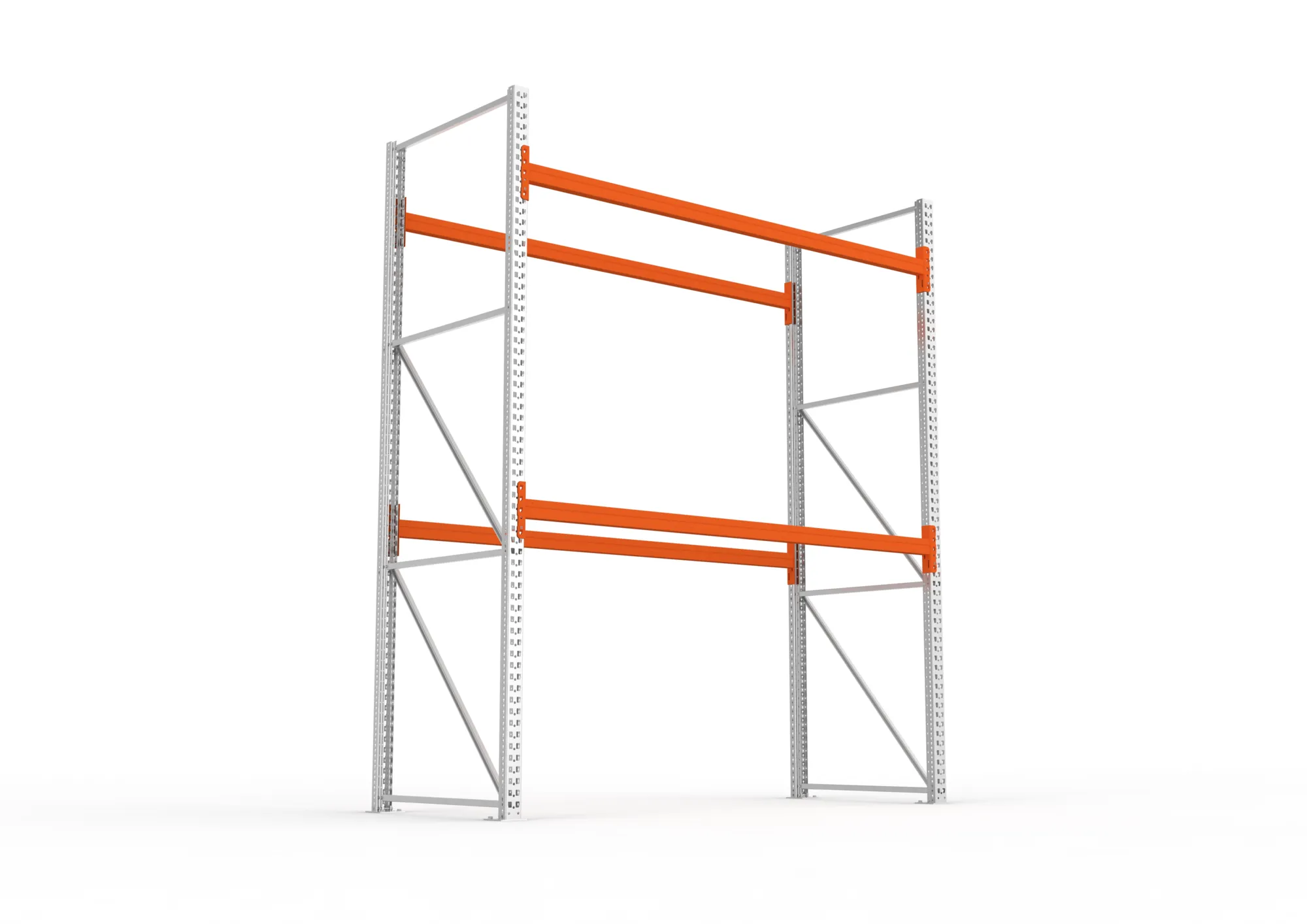 META MULTIPAL | Palettenregal | Grundregal | 3300 x 2700 x 1100 mm | Fachlast 480 kg | 3 Ebenen | 9 Paletten | verzinkt