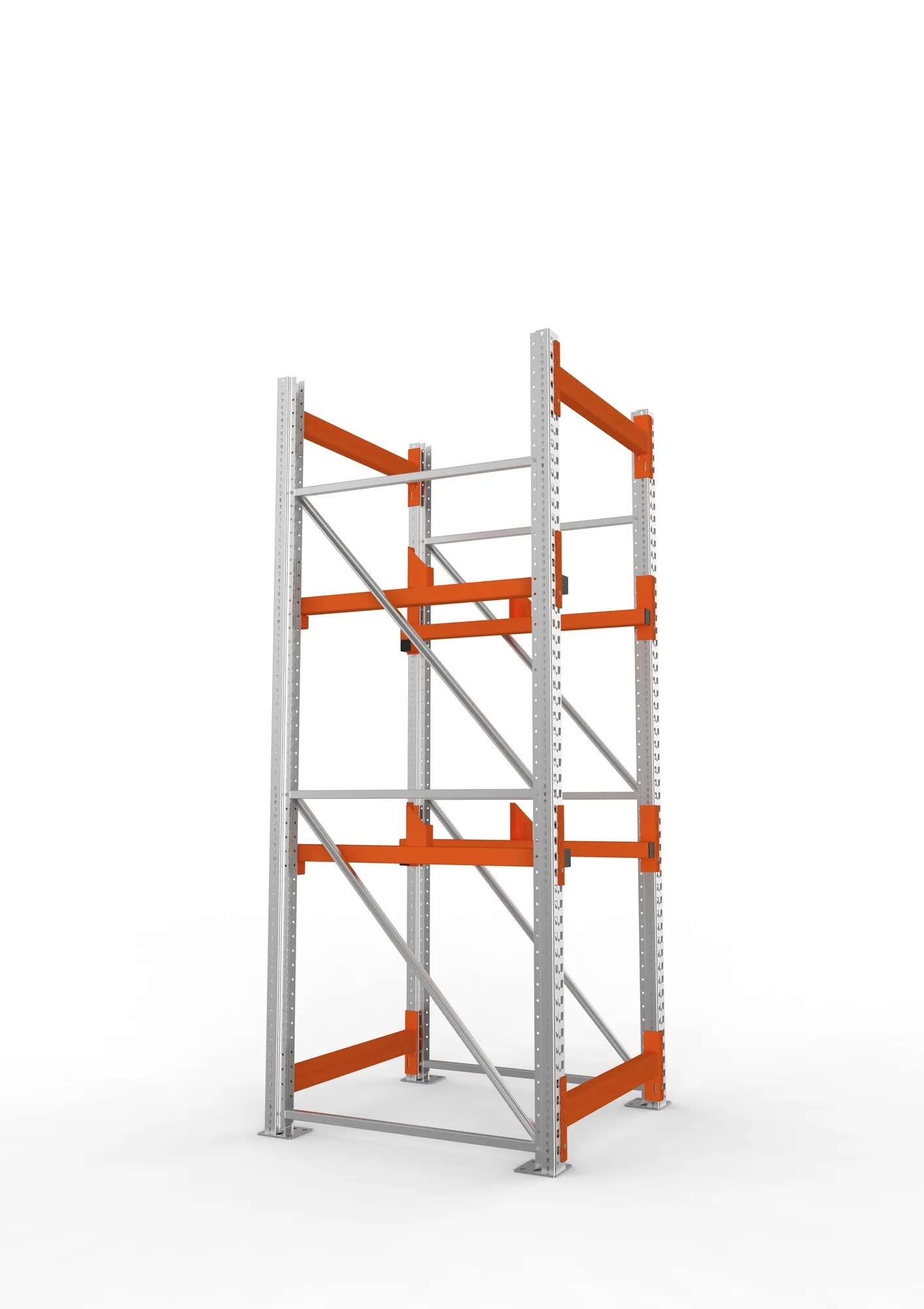 META MULTIPAL | Kabeltrommelregal | Grundregal | 2700 x 900 x 1100 mm | Feldlast 4000 kg | 2 Ebenen | Typ 1 | verzinkt