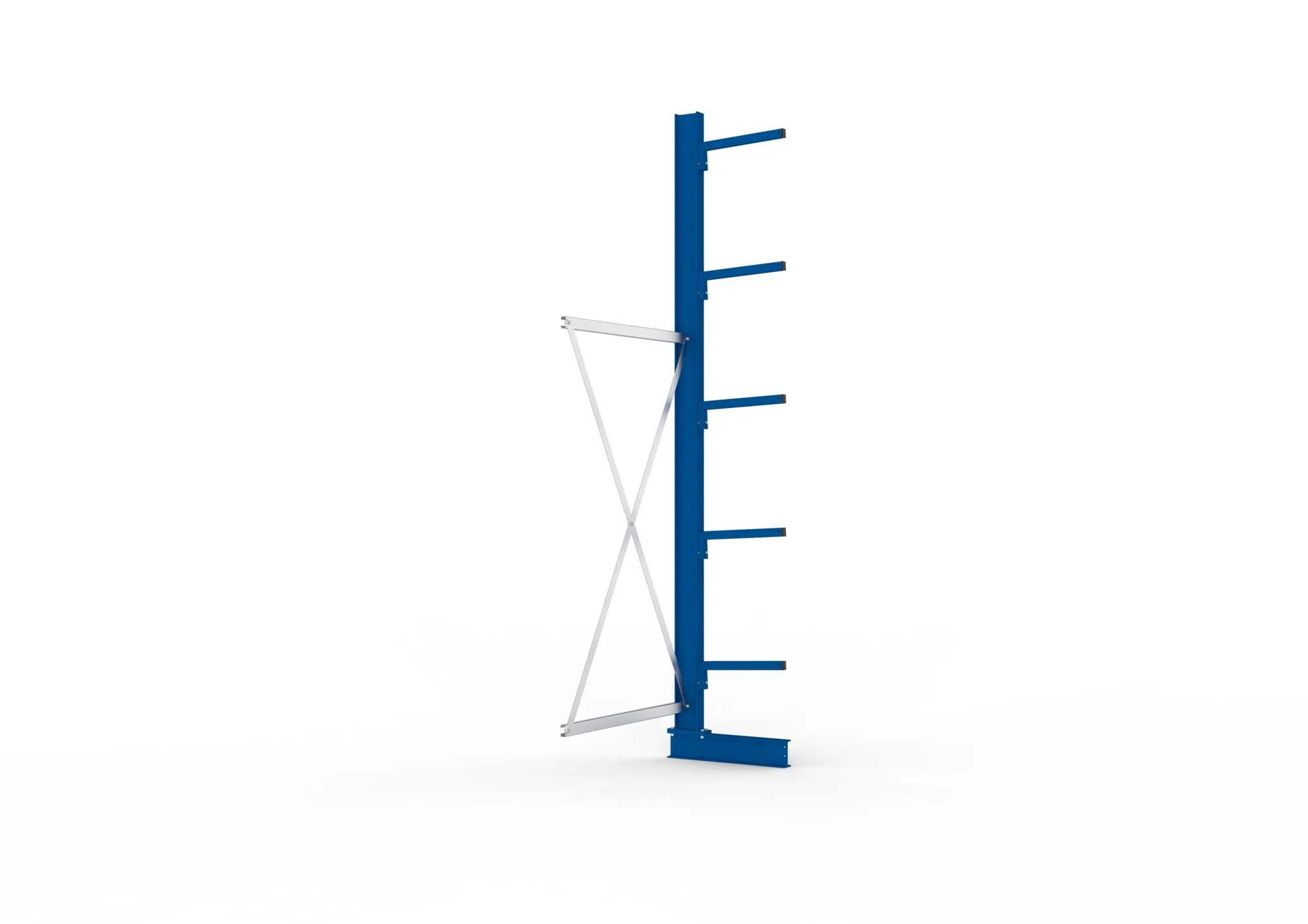 META MULTISTRONG L | Kragarmregal | Anbauregal | 3000 x 1000 x 400 mm | Armlast 220 kg | einseitig | 5+1 Ebenen