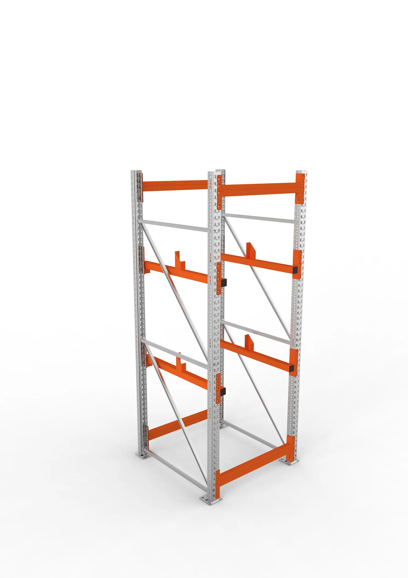 META MULTIPAL | Kabeltrommelregal | Grundregal | 2700 x 900 x 1100 mm | Feldlast 4000 kg | 2 Ebenen | Typ 1 | verzinkt