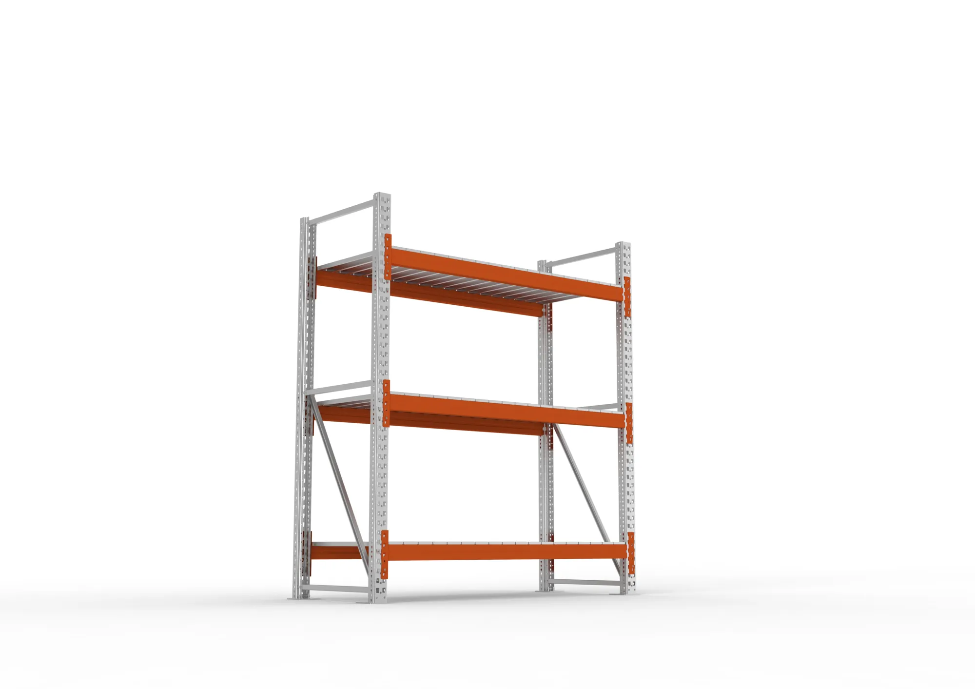META MULTIPAL | Großfachregal | Grundregal | 2200 x 1825 x 800 mm | Fachlast 1800 kg | 3 Ebenen | Stahlpaneele | verzinkt