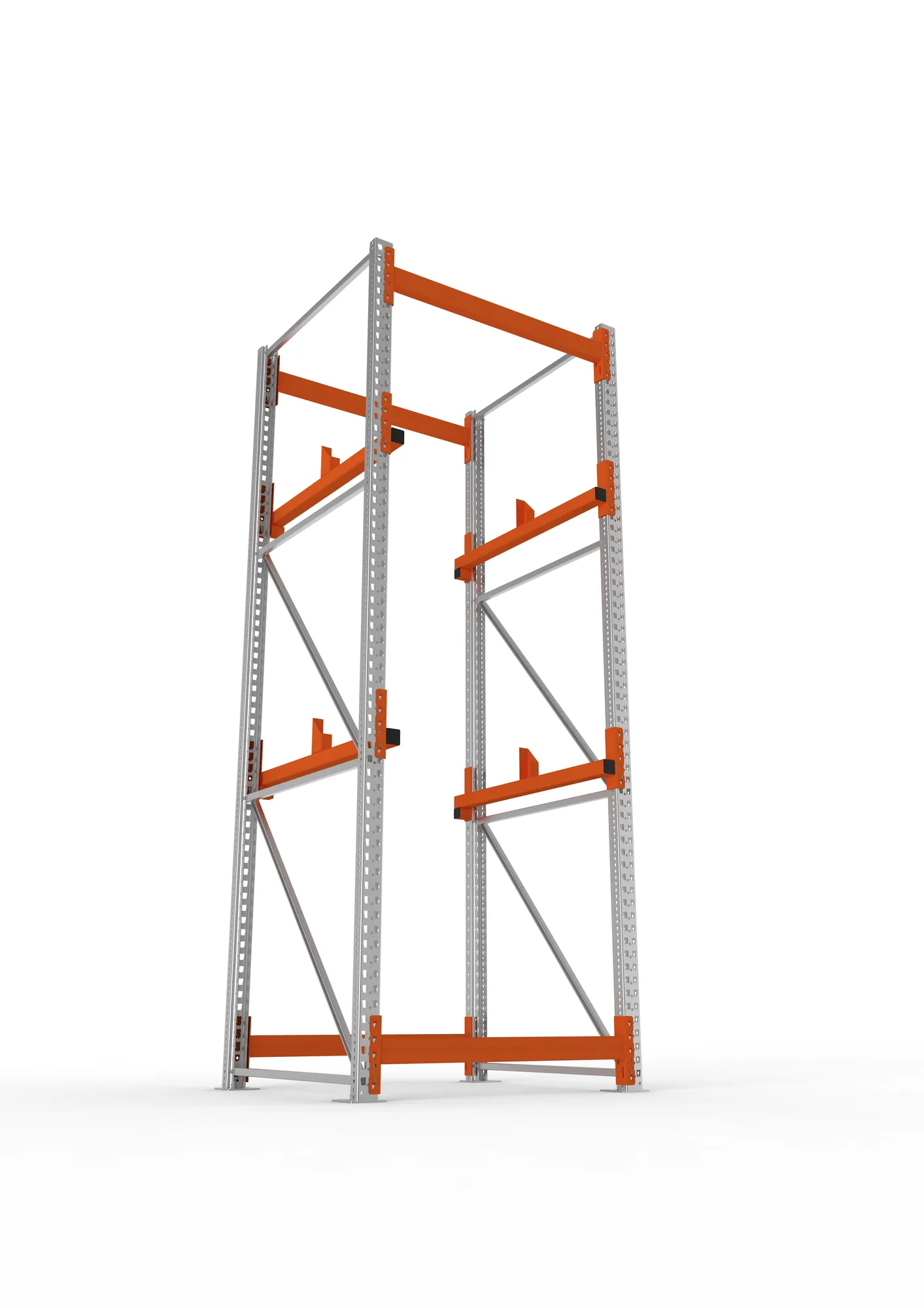 META MULTIPAL | Kabeltrommelregal | Grundregal | 3300 x 1100 x 1100 mm | Feldlast 4000 kg | 2 Ebenen | Typ 1 | verzinkt