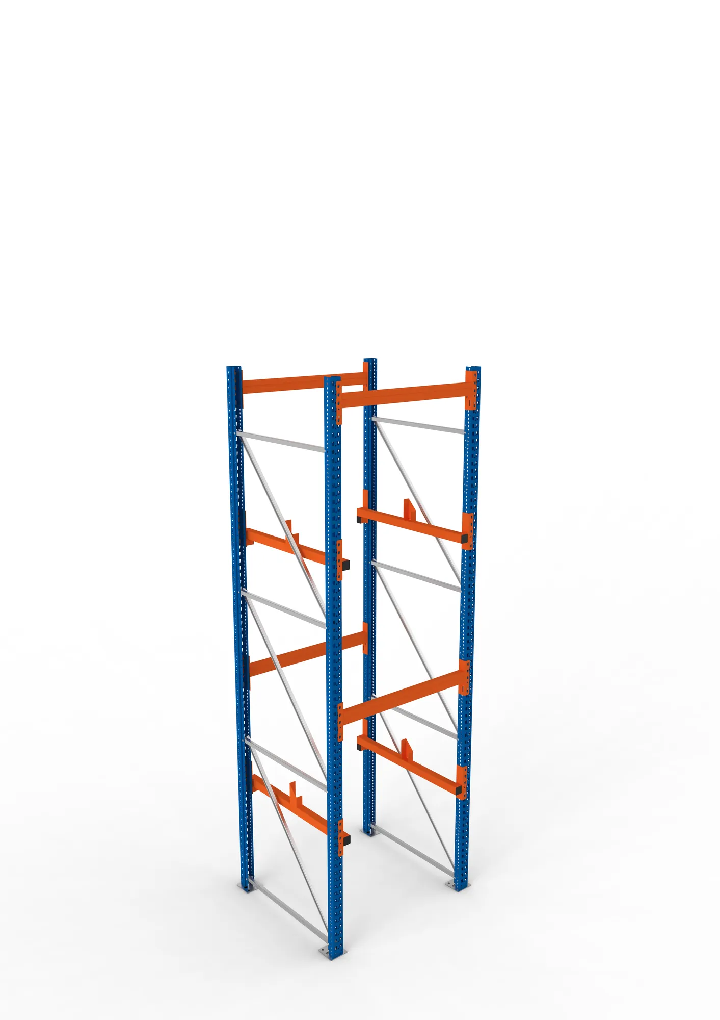 META MULTIPAL | Kabeltrommelregal | Grundregal | 3800 x 1100 x 1100 mm | Feldlast 4000 kg | 2 Ebenen | Typ 1 | RAL 5010