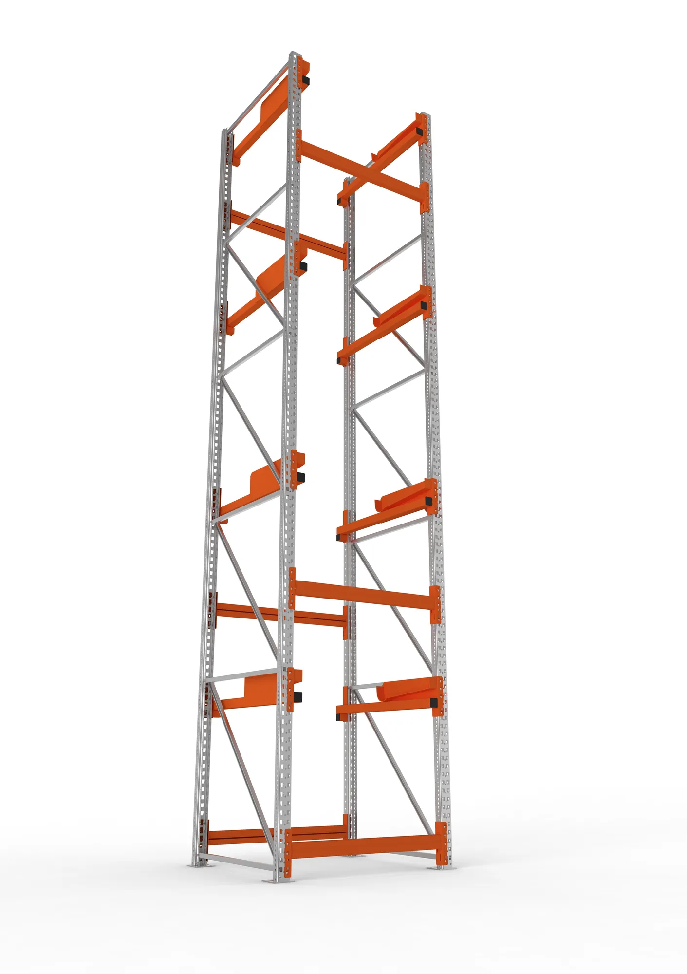 META MULTIPAL | Kabeltrommelregal | Grundregal | 5500 x 1100 x 1100 mm | Feldlast 5500 kg | 4 Ebenen | Typ 2 | verzinkt