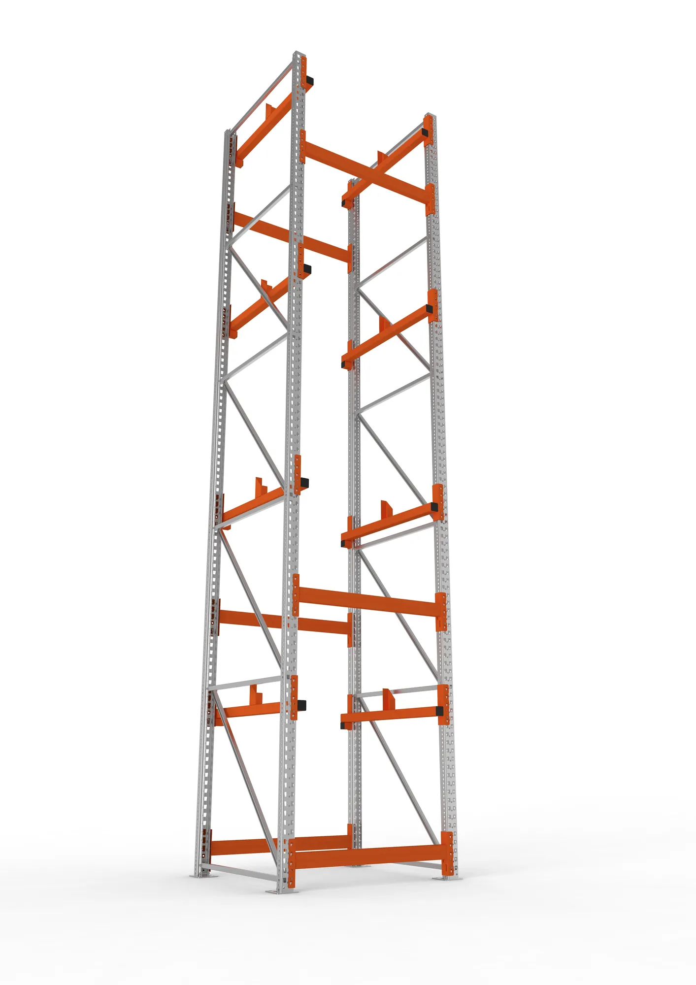 META MULTIPAL | Kabeltrommelregal | Grundregal | 5500 x 1100 x 1100 mm | Feldlast 5500 kg | 2 Ebenen | Typ 1 | verzinkt