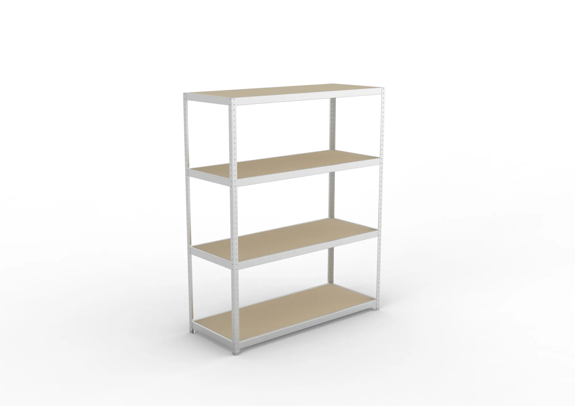 META SPEED-RACK Weitspannregal | Komplettregal | 2470 x 2000 x 800 mm | Fachlast 500 kg | Spanplattenböden | 4 Ebenen