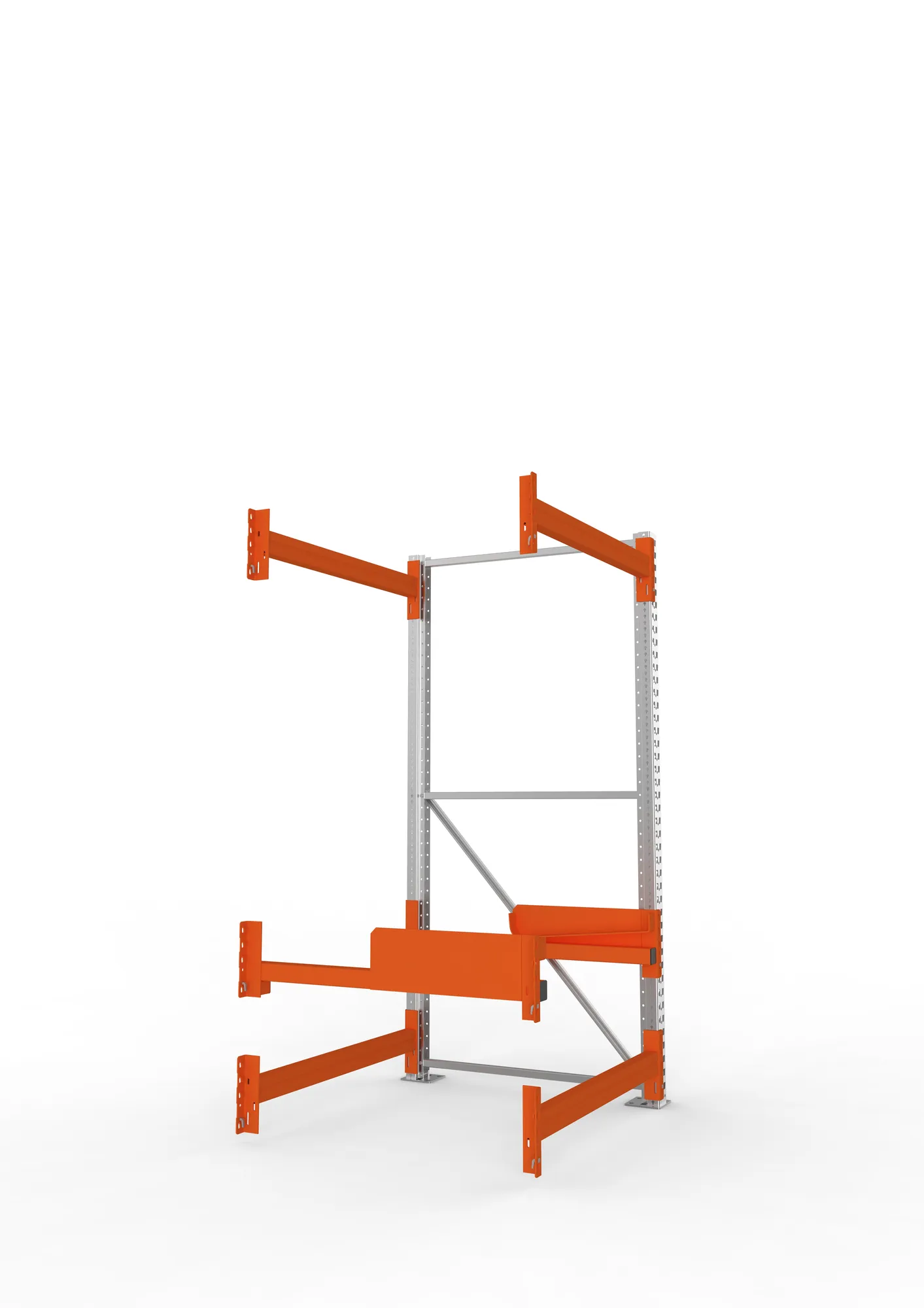 META MULTIPAL | Kabeltrommelregal | Anbauregal | 2200 x 1100 x 1100 mm | Feldlast 4000 kg | 2 Ebenen | Typ 2 | verzinkt