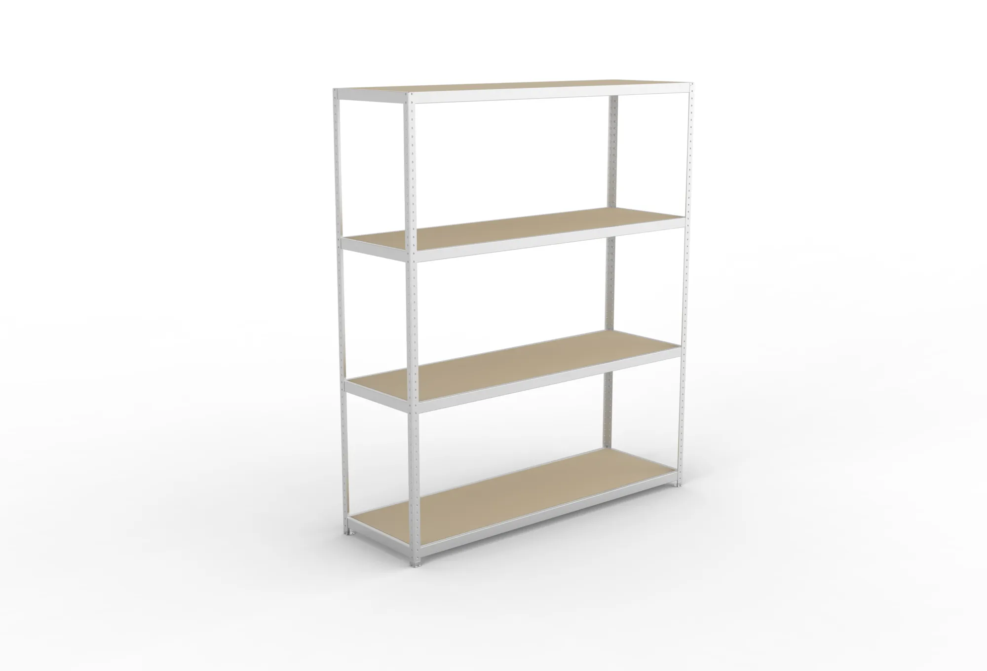 META SPEED-RACK Weitspannregal | Komplettregal | 2970 x 2500 x 800 mm | Fachlast 400 kg | Spanplattenböden | 4 Ebenen