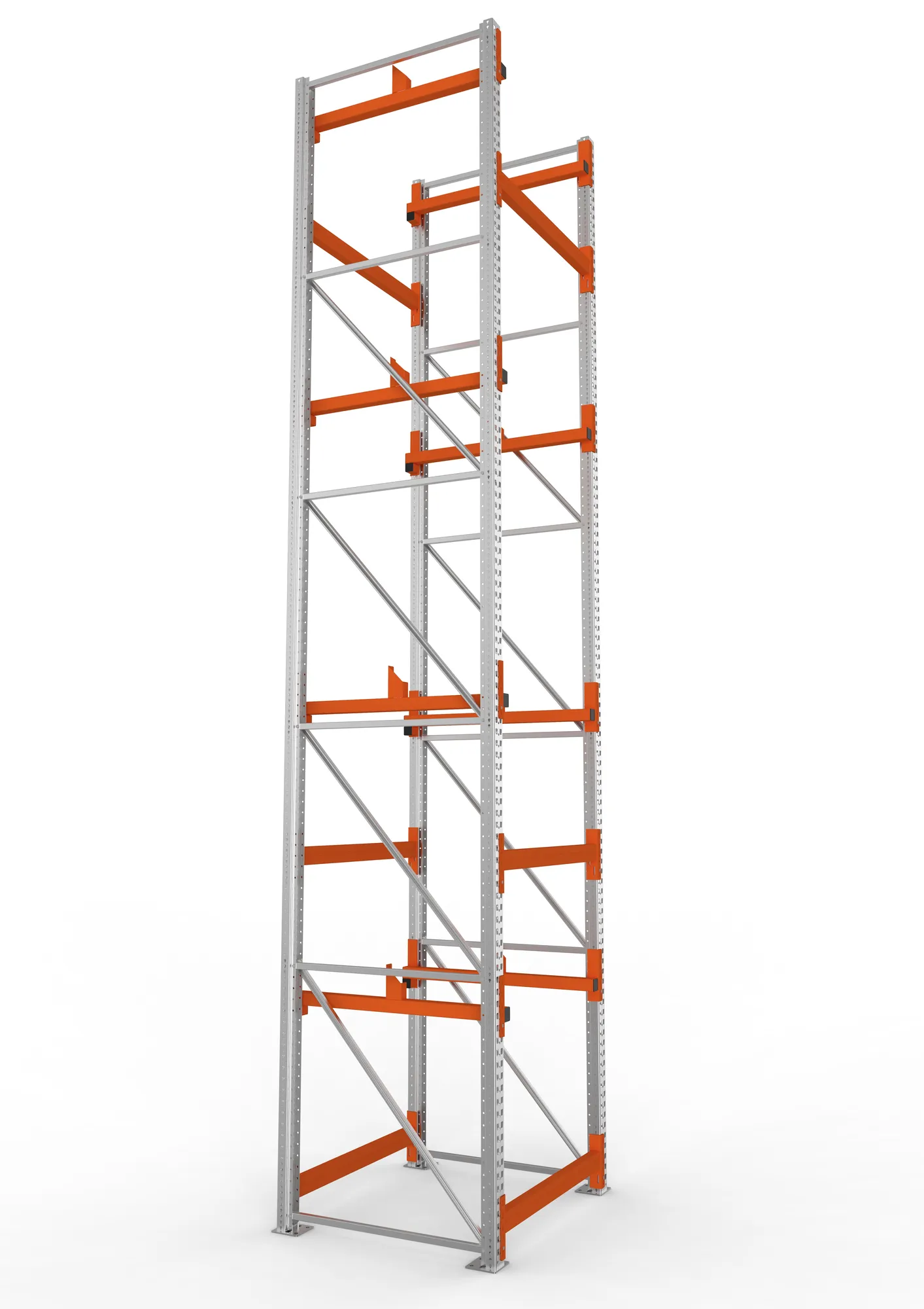 META MULTIPAL | Kabeltrommelregal | Grundregal | 5500 x 1100 x 1100 mm | Feldlast 5500 kg | 2 Ebenen | Typ 1 | verzinkt