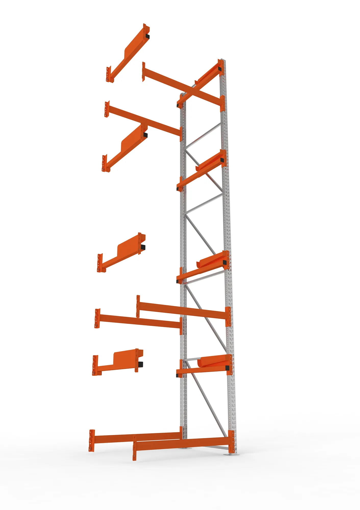 META MULTIPAL | Kabeltrommelregal | Anbauregal | 5500 x 1300 x 1100 mm | Feldlast 5500 kg | 4 Ebenen | Typ 2 | verzinkt