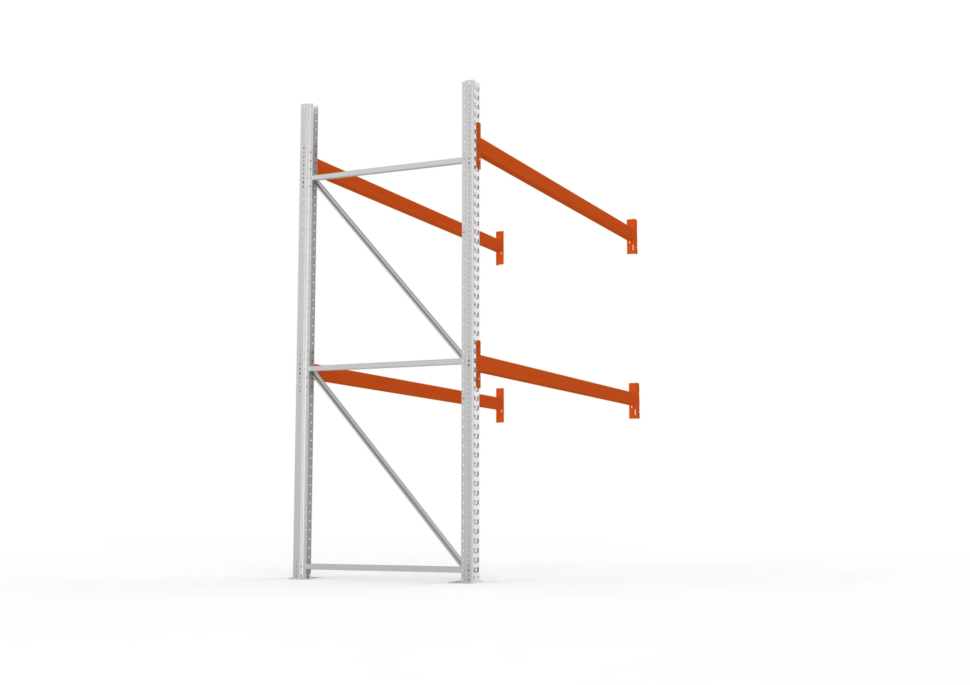 META MULTIPAL | Palettenregal | Anbauregal | 2700 x 2700 x 1100 mm | Fachlast 490 kg | 3 Ebenen | 9 Paletten | verzinkt