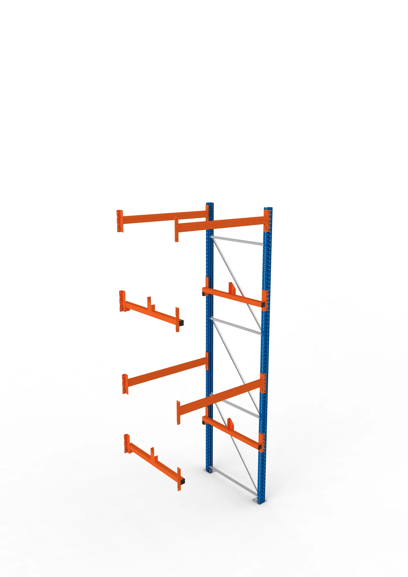 META MULTIPAL | Kabeltrommelregal | Anbauregal | 3800 x 1300 x 1100 mm | Feldlast 4000 kg | 2 Ebenen | Typ 1 | RAL 5010