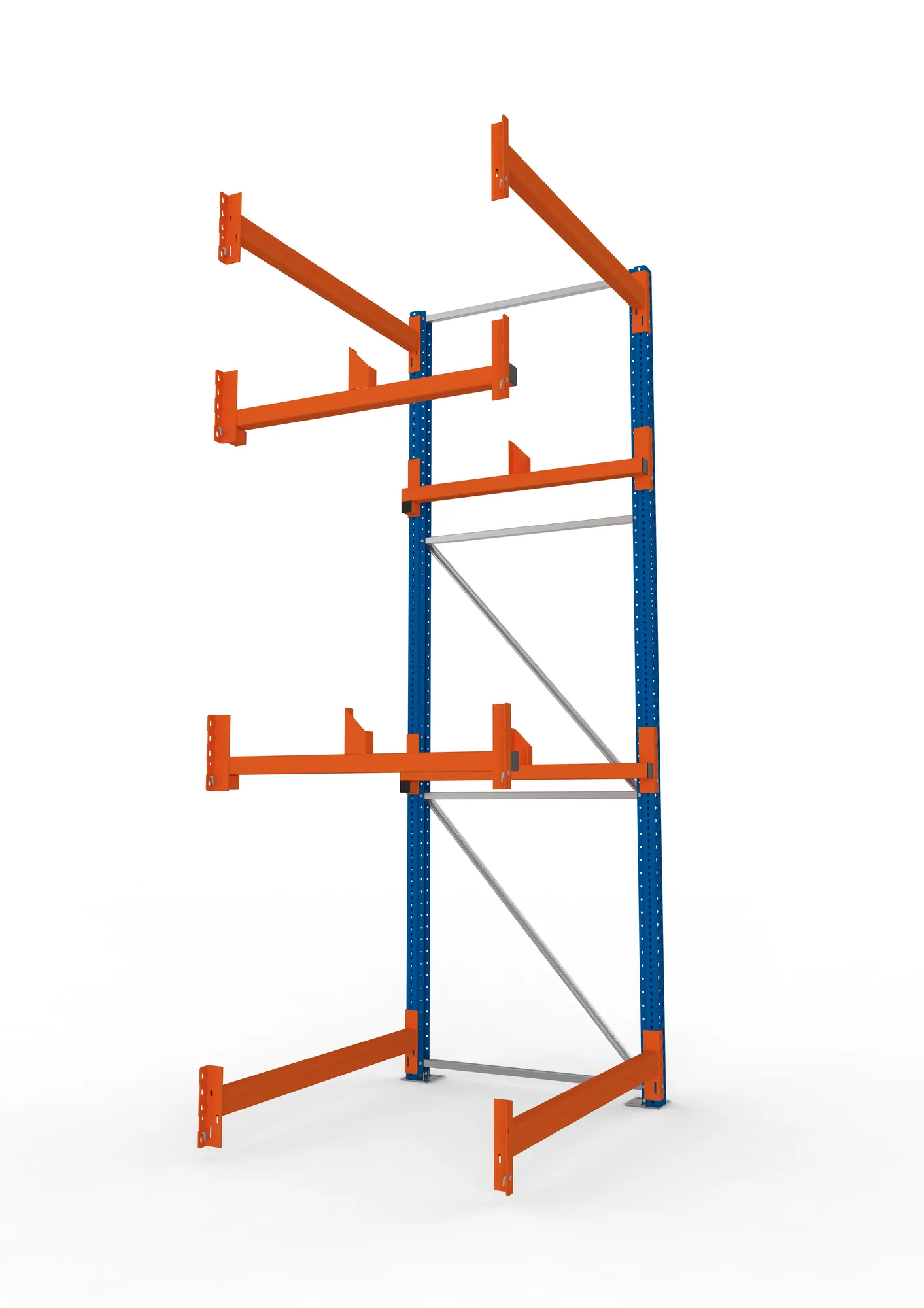 META MULTIPAL | Kabeltrommelregal | Anbauregal | 3300 x 1300 x 1100 mm | Feldlast 4000 kg | 2 Ebenen | Typ 1 | RAL 5010