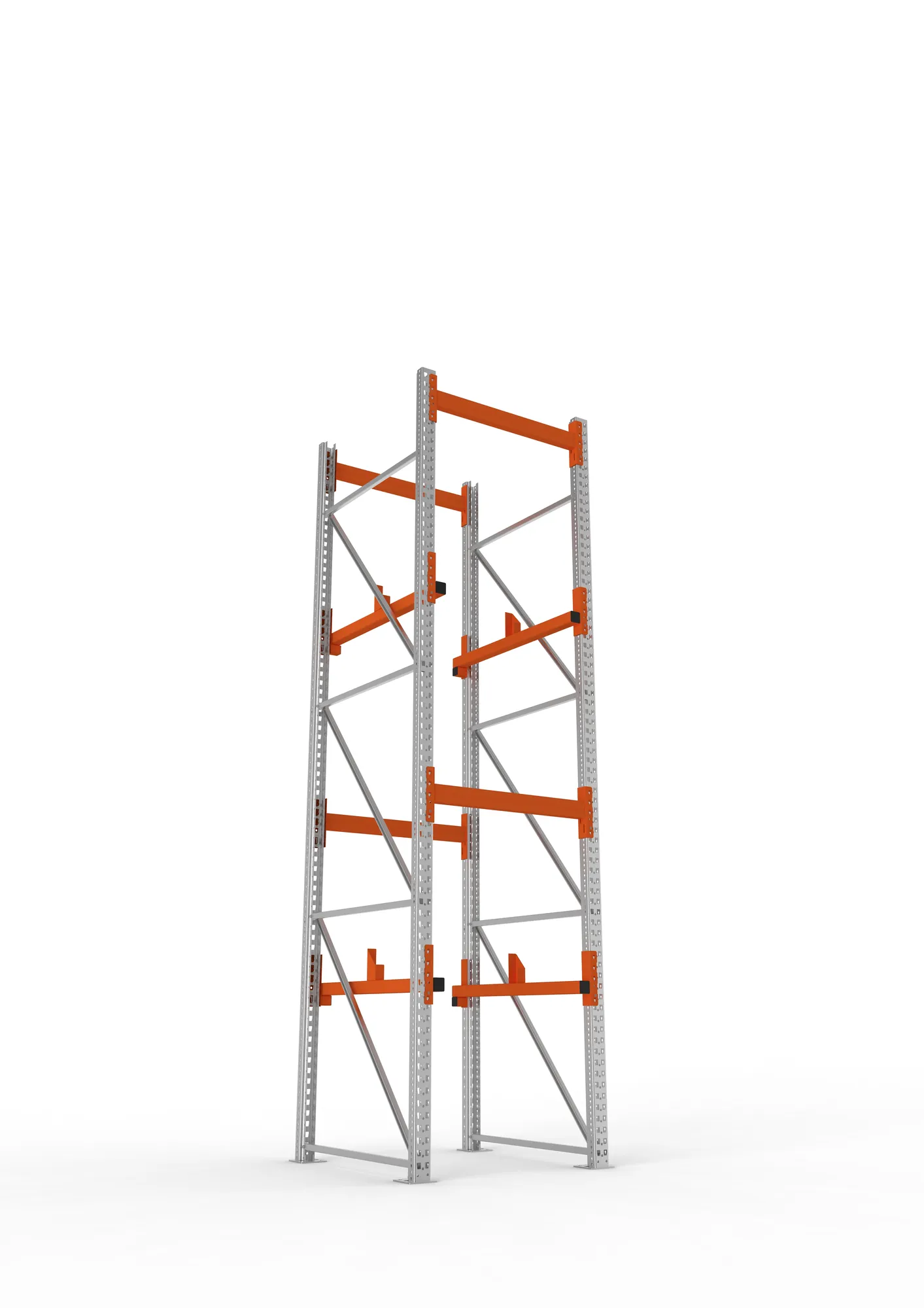 META MULTIPAL | Kabeltrommelregal | Grundregal | 3800 x 900 x 1100 mm | Feldlast 4000 kg | 2 Ebenen | Typ 1 | verzinkt