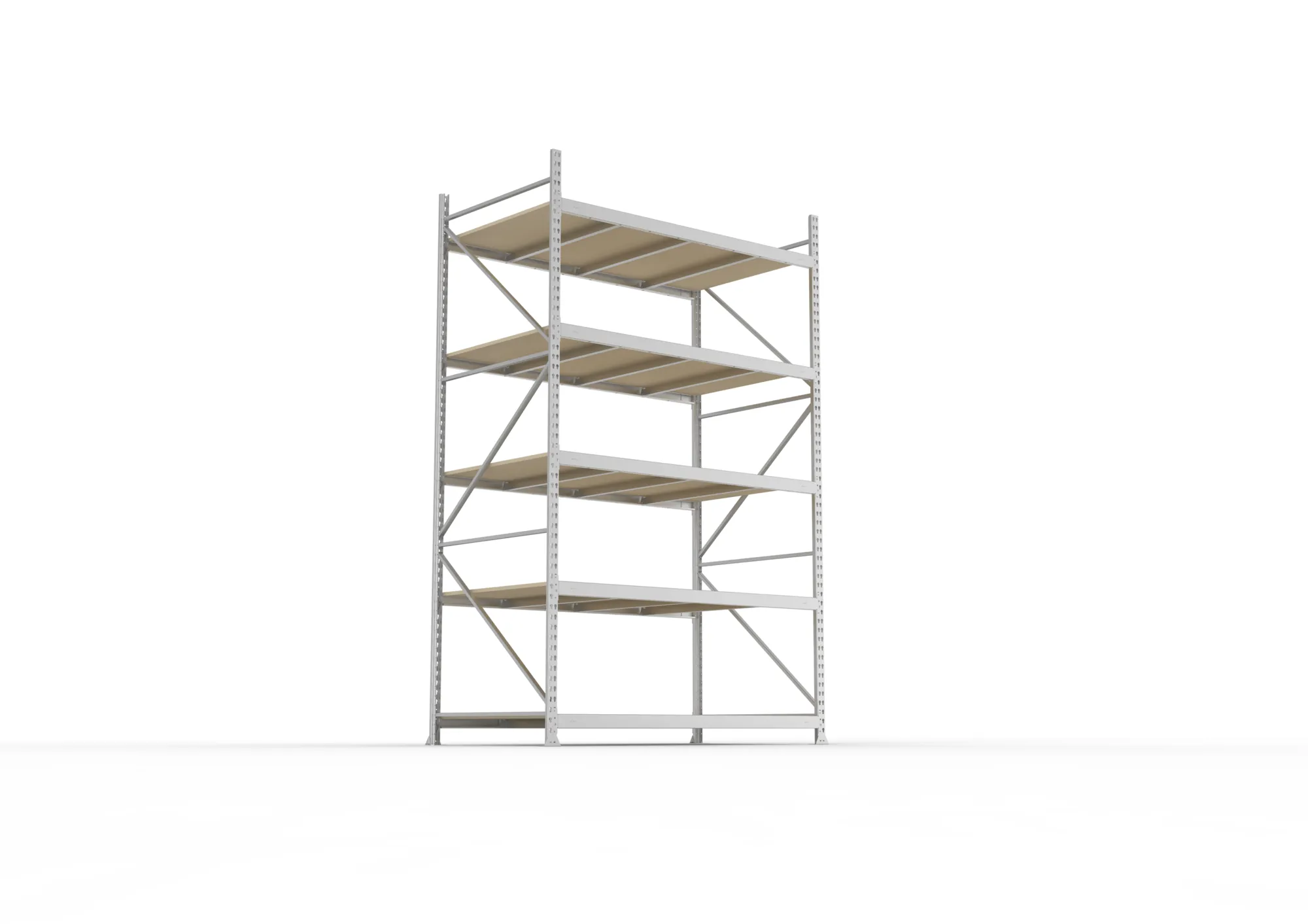META MINI-RACK Weitspannregal | Grundregal | 3000 x 1800 x 1050 mm | Fachlast 600 kg | Spanplattenböden | 5 Ebenen
