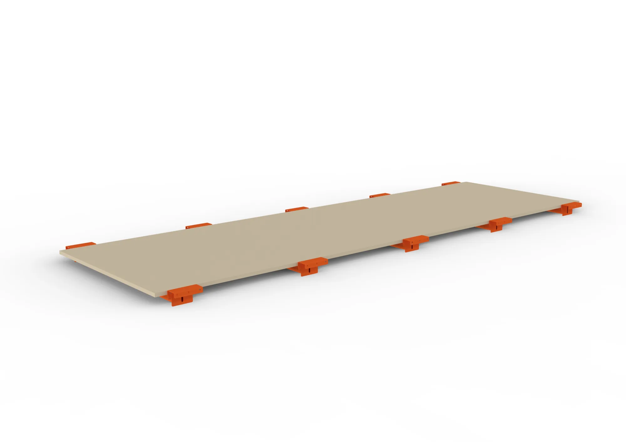 META MULTIPAL | Spanplattenboden 19 mm mit abgesetzten Tiefenauflagen | 3300 x 1100 mm