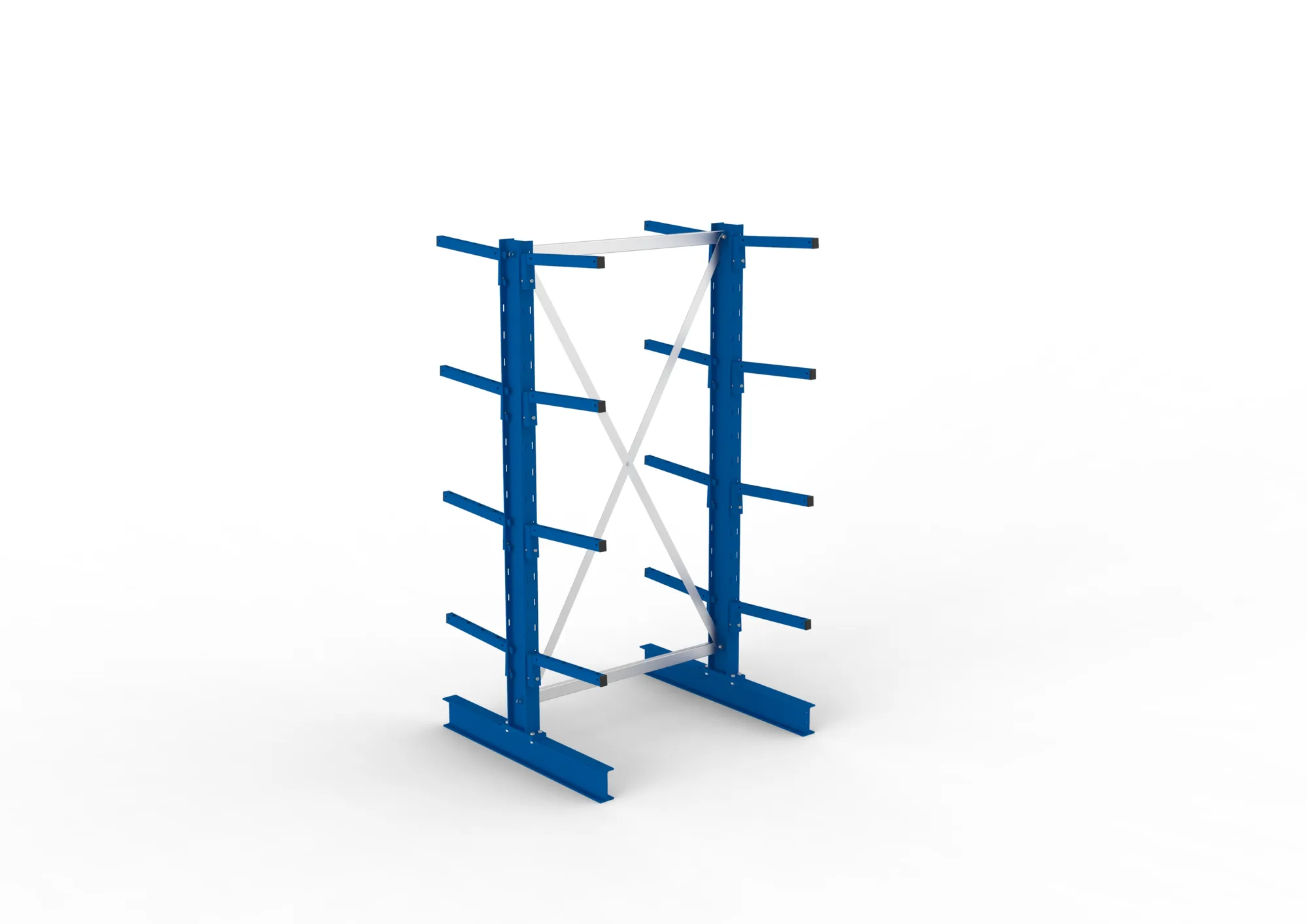 META MULTISTRONG L | Kragarmregal | Grundregal | 2000 x 1000 x 400 mm | Armlast 220 kg | doppelseitig | 4+1 Ebenen