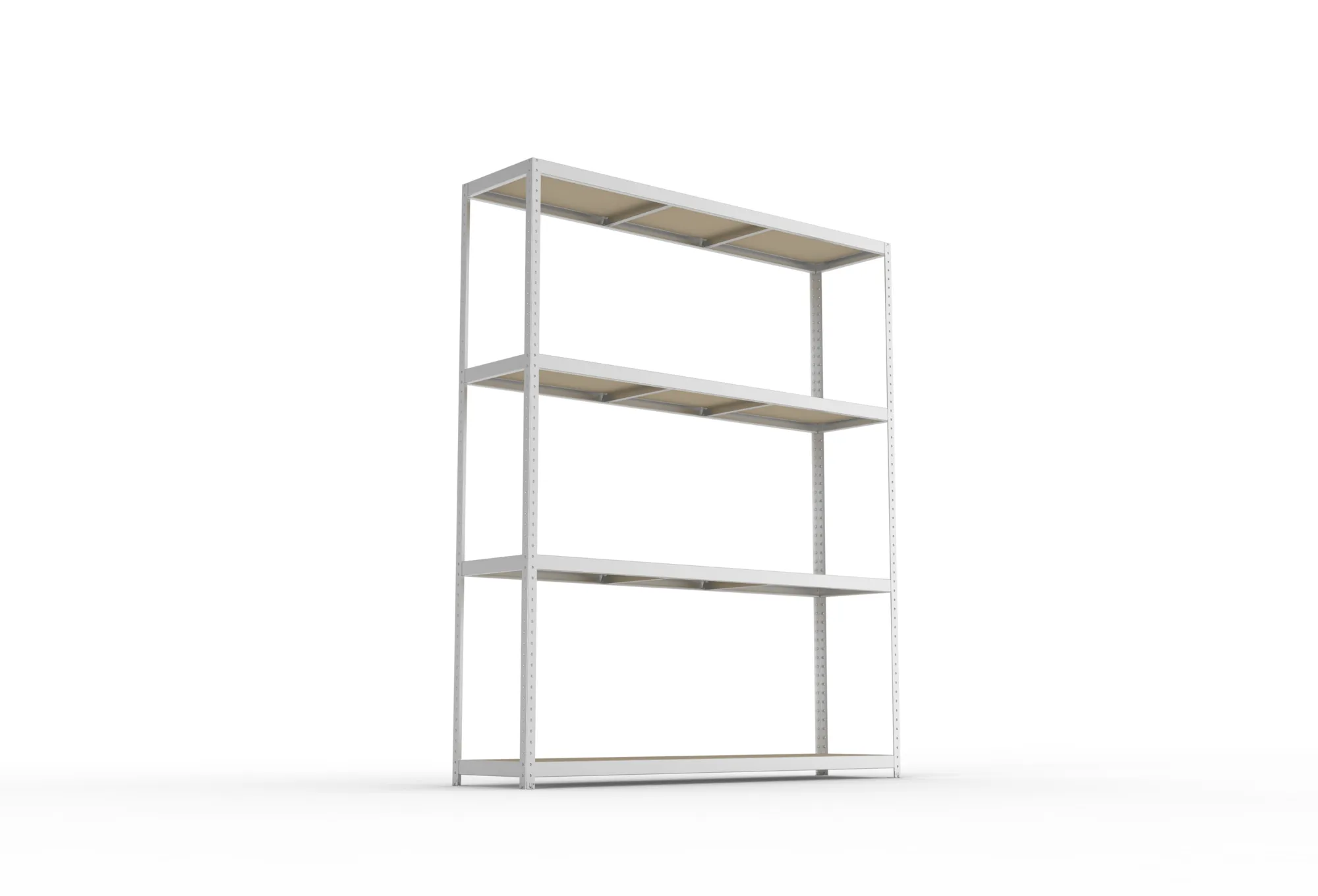 META SPEED-RACK Weitspannregal | Komplettregal | 2970 x 2500 x 600 mm | Fachlast 400 kg | Spanplattenböden | 4 Ebenen