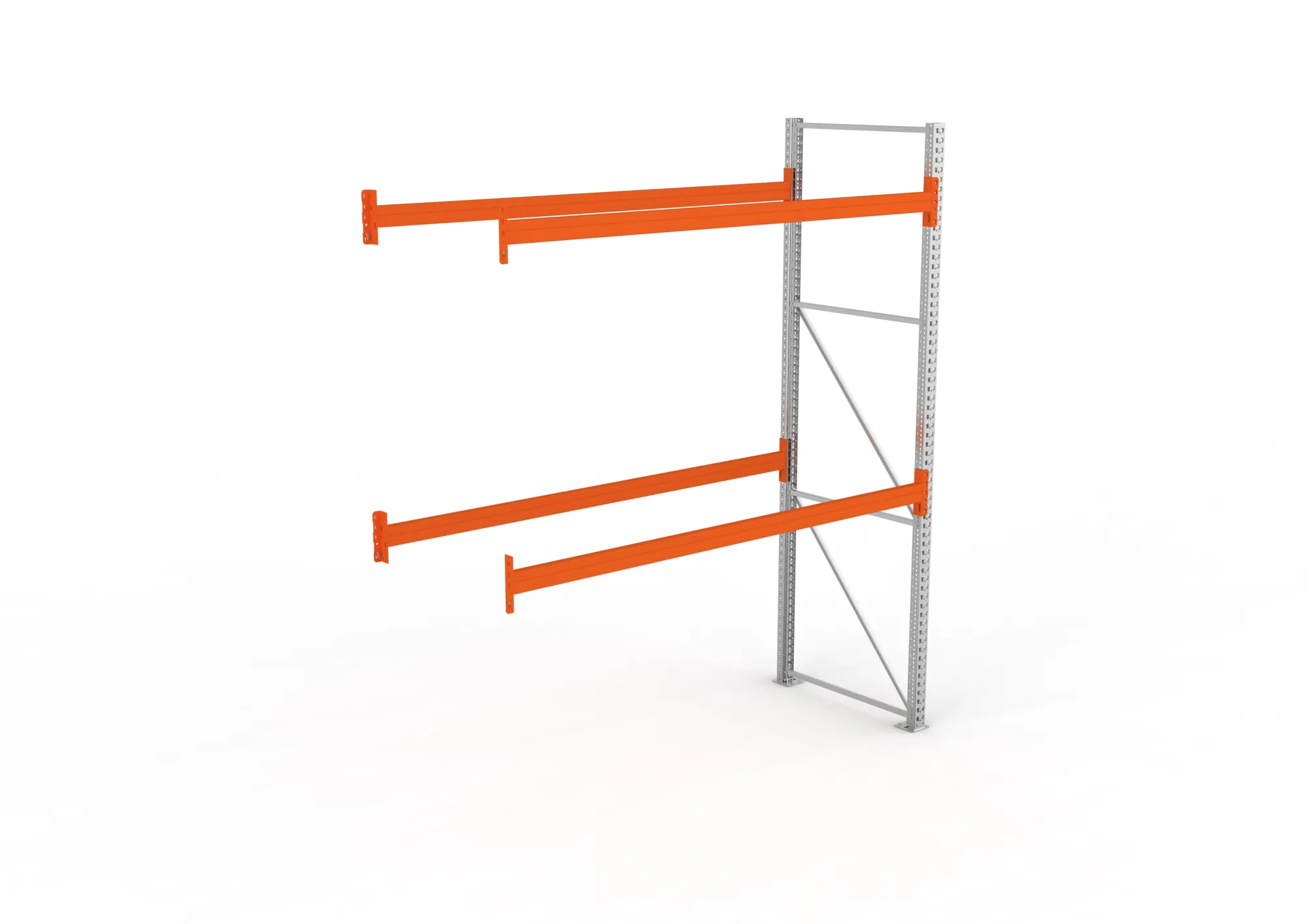 META MULTIPAL | Palettenregal | Anbauregal | 3300 x 2700 x 1100 mm | Fachlast 780 kg | 3 Ebenen | 9 Paletten | verzinkt