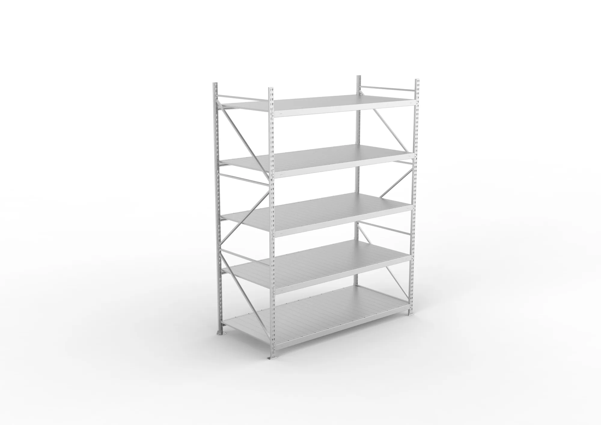 META MINI-RACK Weitspannregal | Grundregal | 3000 x 2200 x 1050 mm | Fachlast 600 kg | Stahlpaneelböden | 5 Ebenen