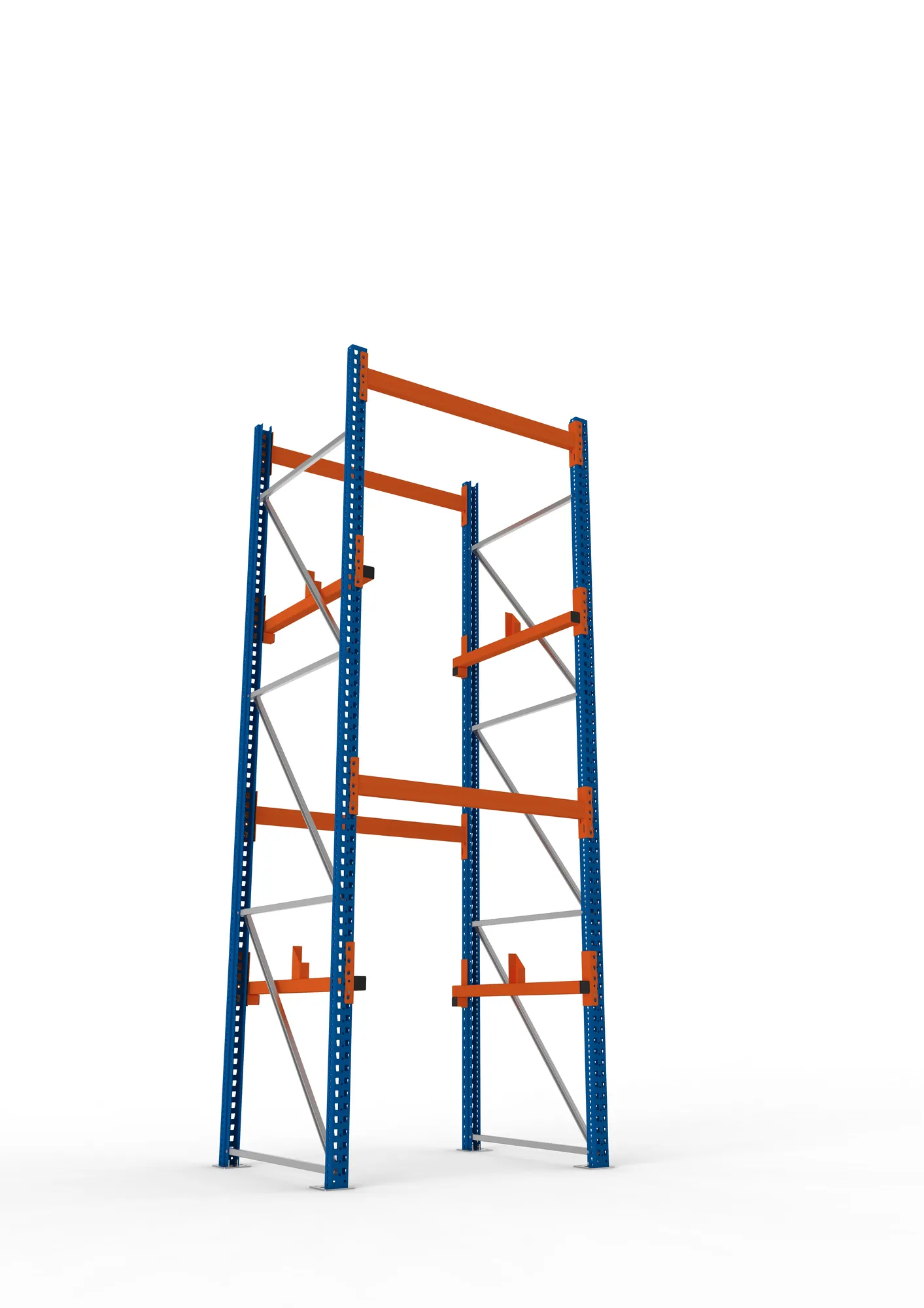 META MULTIPAL | Kabeltrommelregal | Grundregal | 3800 x 1300 x 1100 mm | Feldlast 4000 kg | 2 Ebenen | Typ 1 | RAL 5010