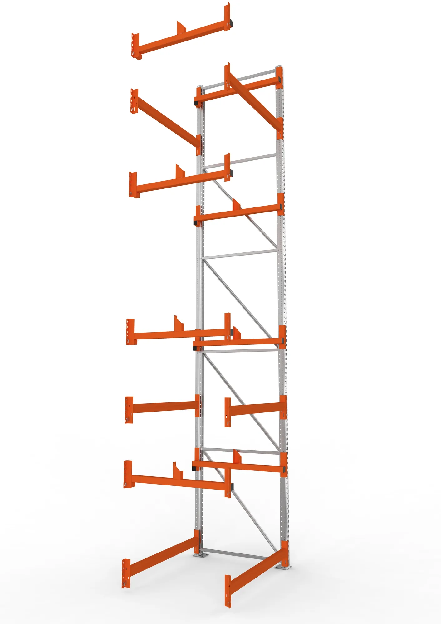 META MULTIPAL | Kabeltrommelregal | Anbauregal | 5500 x 1300 x 1100 mm | Feldlast 5500 kg | 2 Ebenen | Typ 1 | verzinkt