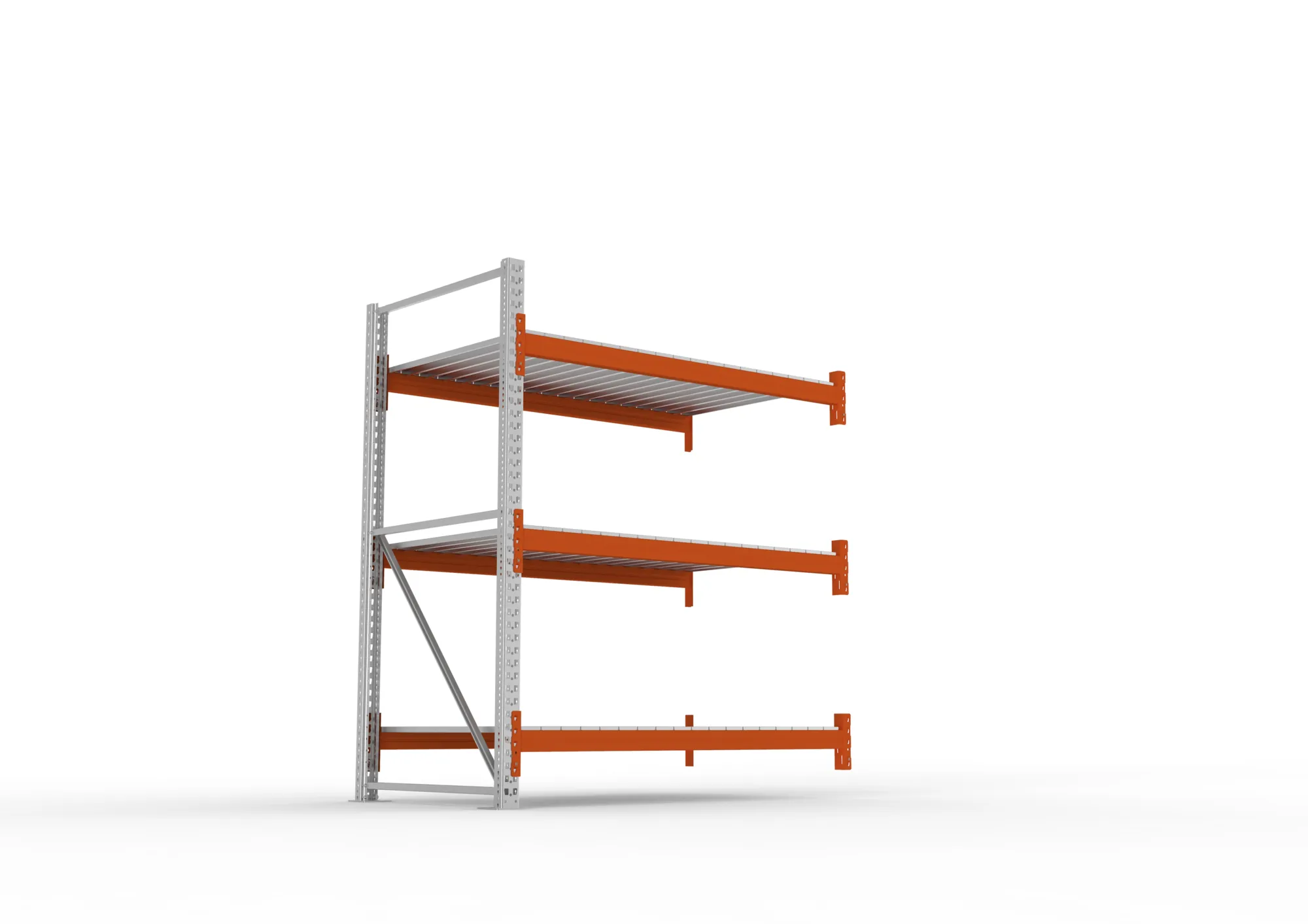 META MULTIPAL | Großfachregal | Anbauregal | 2200 x 1825 x 1100 mm | Fachlast 1800 kg | 3 Ebenen | Stahlpaneele | verzinkt