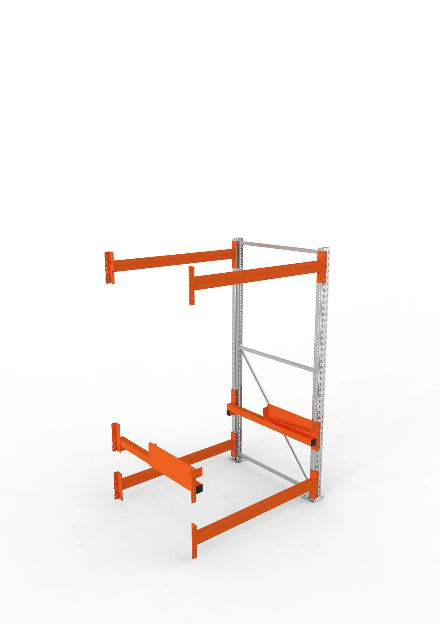 META MULTIPAL | Kabeltrommelregal | Anbauregal | 2200 x 1300 x 1100 mm | Feldlast 4000 kg | 2 Ebenen | Typ 2 | verzinkt