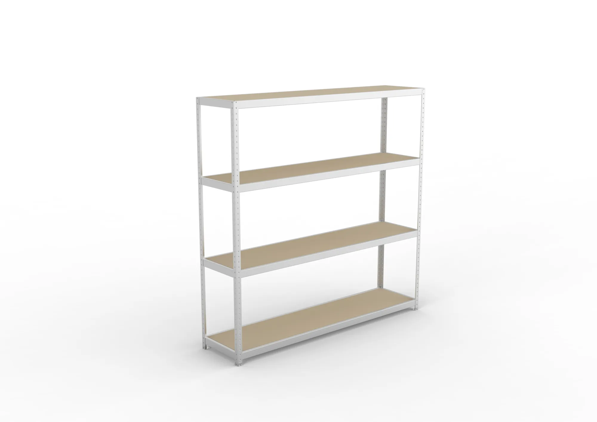 META SPEED-RACK Weitspannregal | Komplettregal | 2470 x 2500 x 600 mm | Fachlast 400 kg | Spanplattenböden | 4 Ebenen