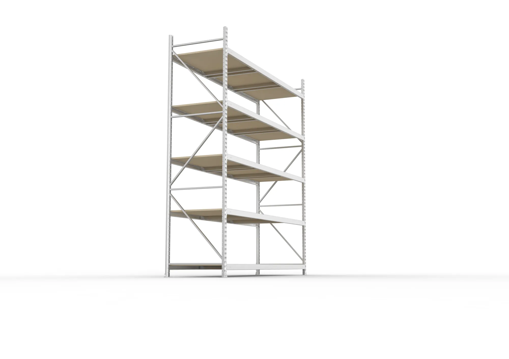 META MINI-RACK Weitspannregal | Grundregal | 3000 x 2600 x 800 mm | Fachlast 490 kg | Spanplattenböden | 5 Ebenen