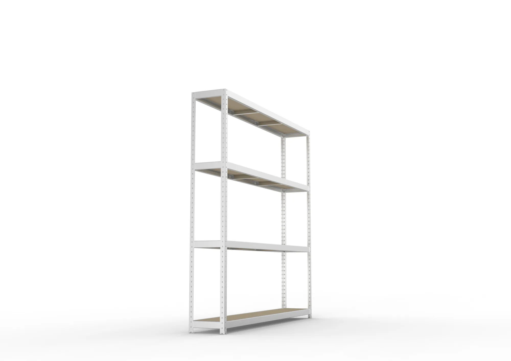 META SPEED-RACK Weitspannregal | Komplettregal | 2470 x 2500 x 400 mm | Fachlast 400 kg | Spanplattenböden | 4 Ebenen