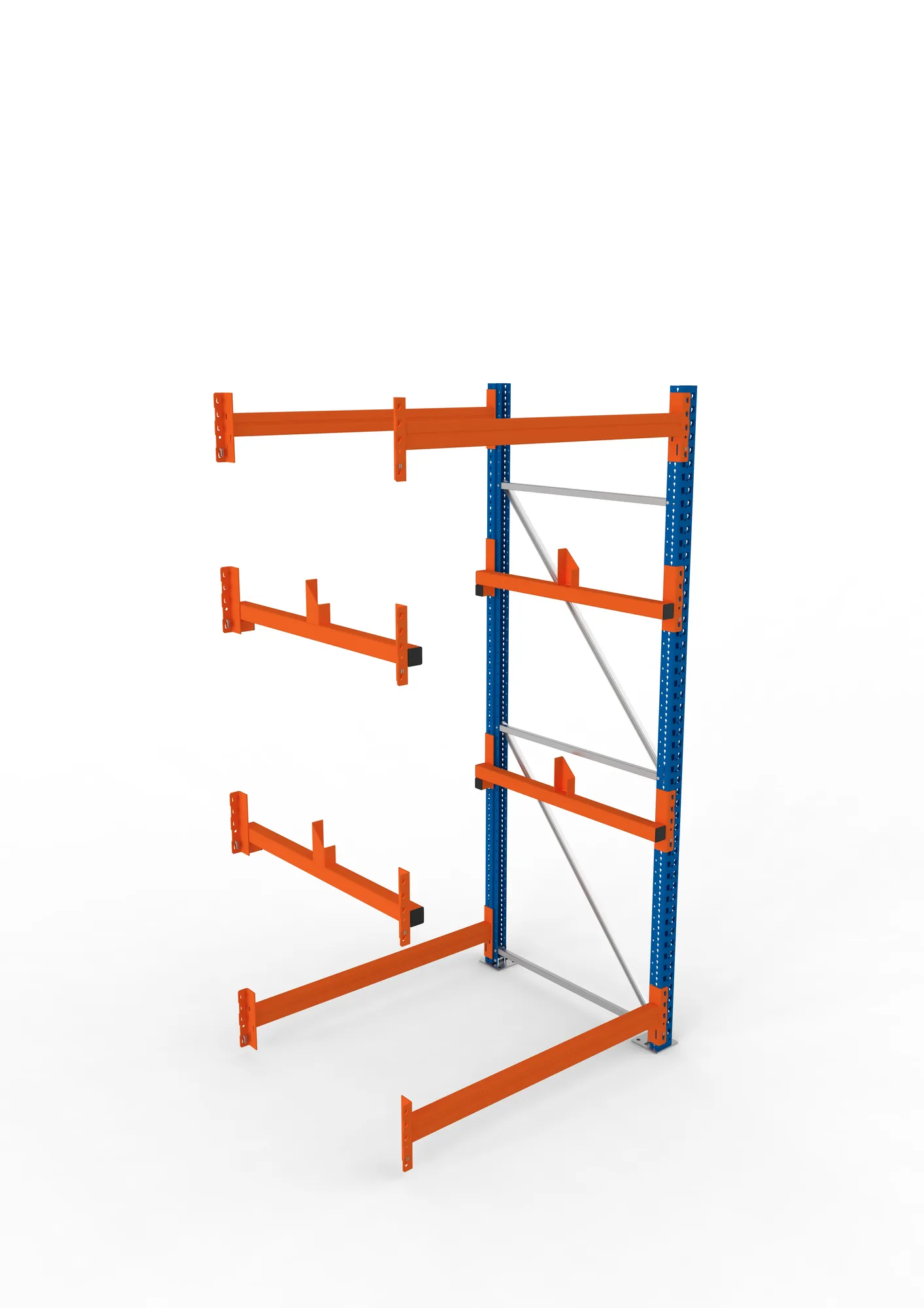 META MULTIPAL | Kabeltrommelregal | Anbauregal | 2700 x 1300 x 1100 mm | Feldlast 4000 kg | 2 Ebenen | Typ 1 | RAL 5010