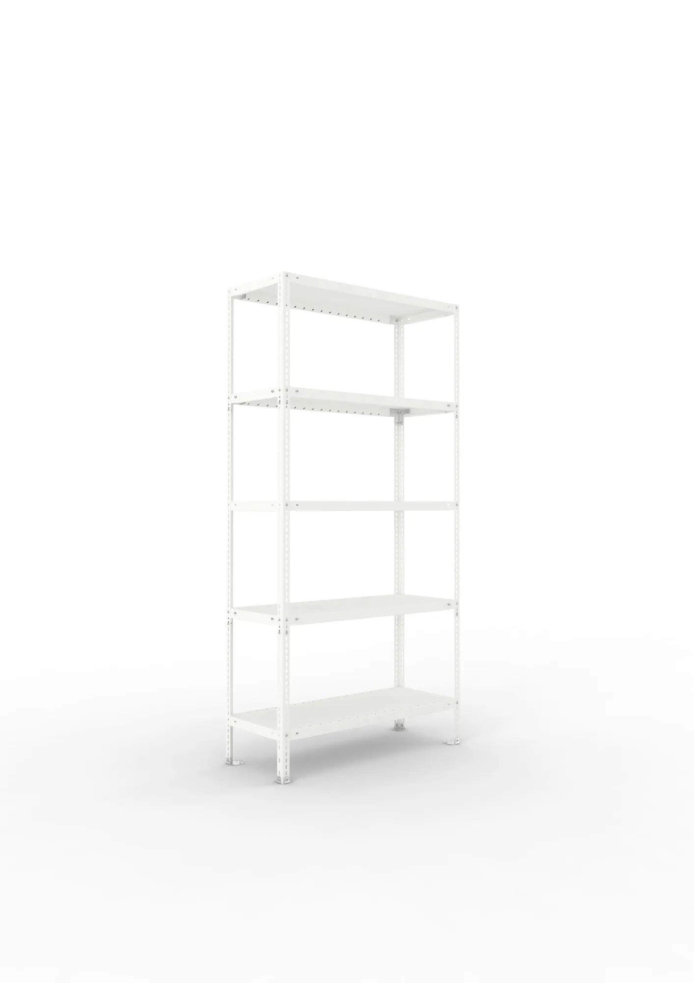META FIX | Fachbodenregal | Grundregal | 2000 x 1000 x 400 mm | Fachlast 100 kg | 5 Ebenen | RAL 7035