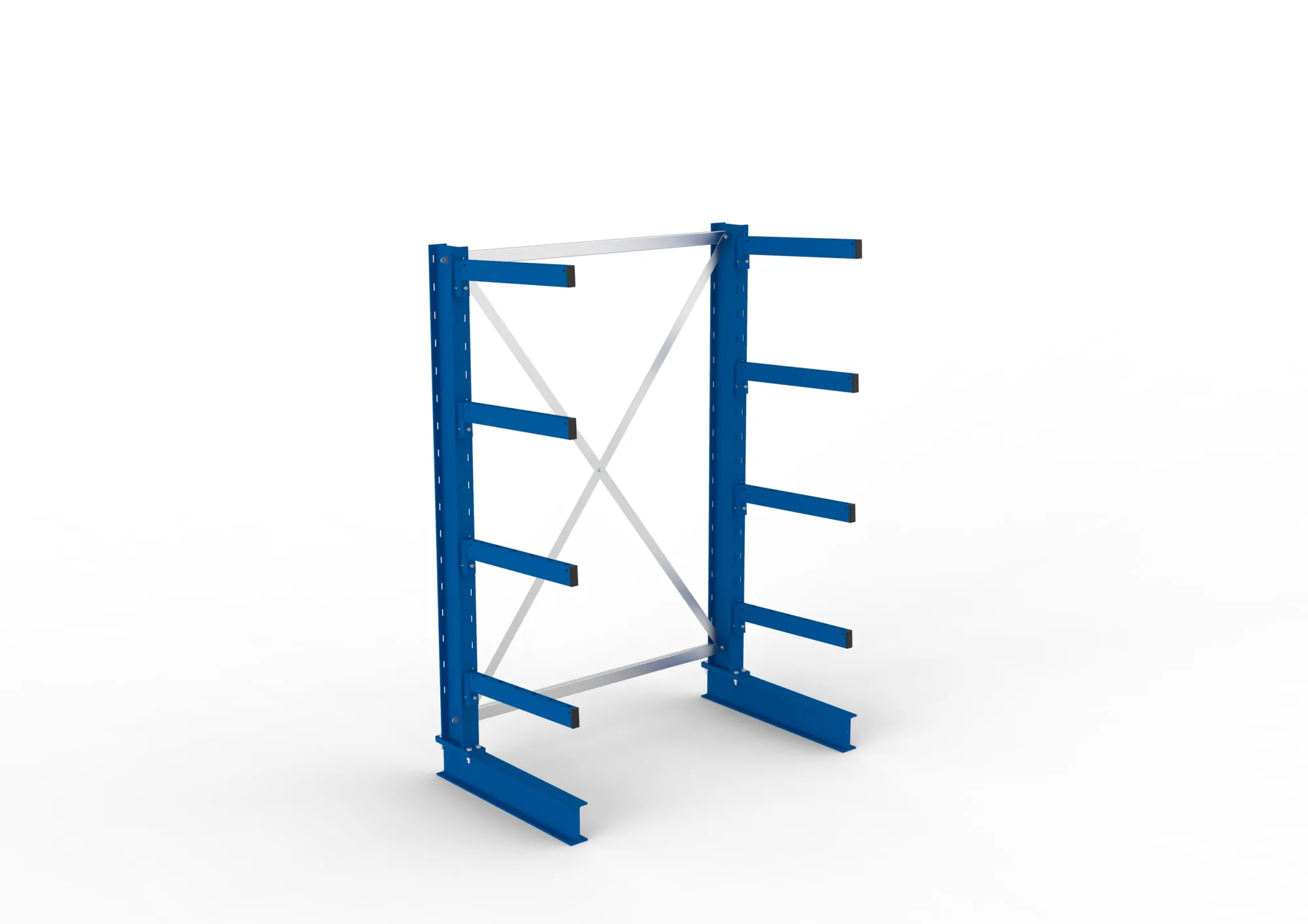META MULTISTRONG M | Kragarmregal | Grundregal | 2000 x 1300 x 600 mm | Armlast 355 kg | einseitig | 4+1 Ebenen