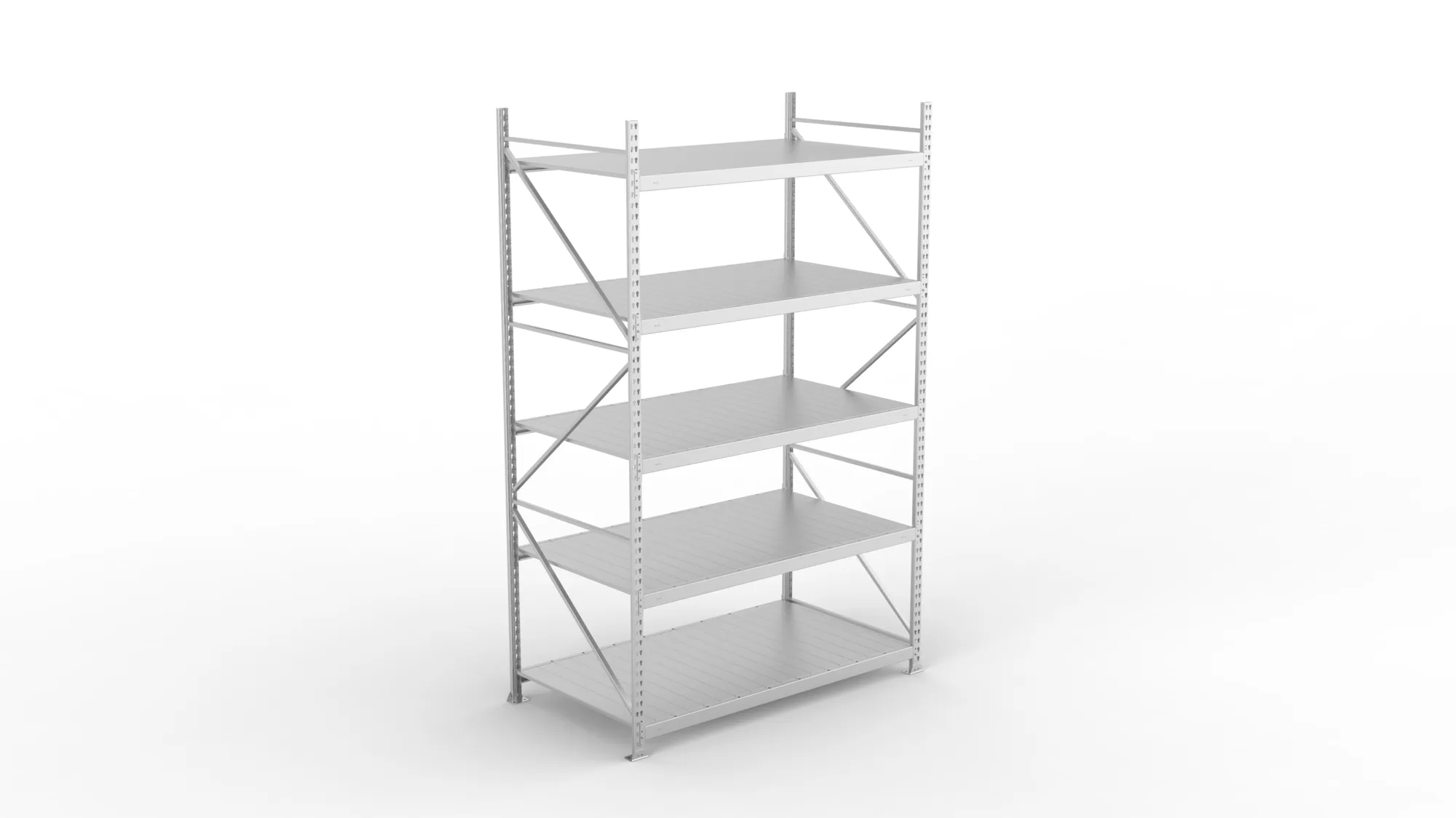 META MINI-RACK Weitspannregal | Grundregal | 3000 x 1800 x 1050 mm | Fachlast 600 kg | Stahlpaneelböden | 5 Ebenen