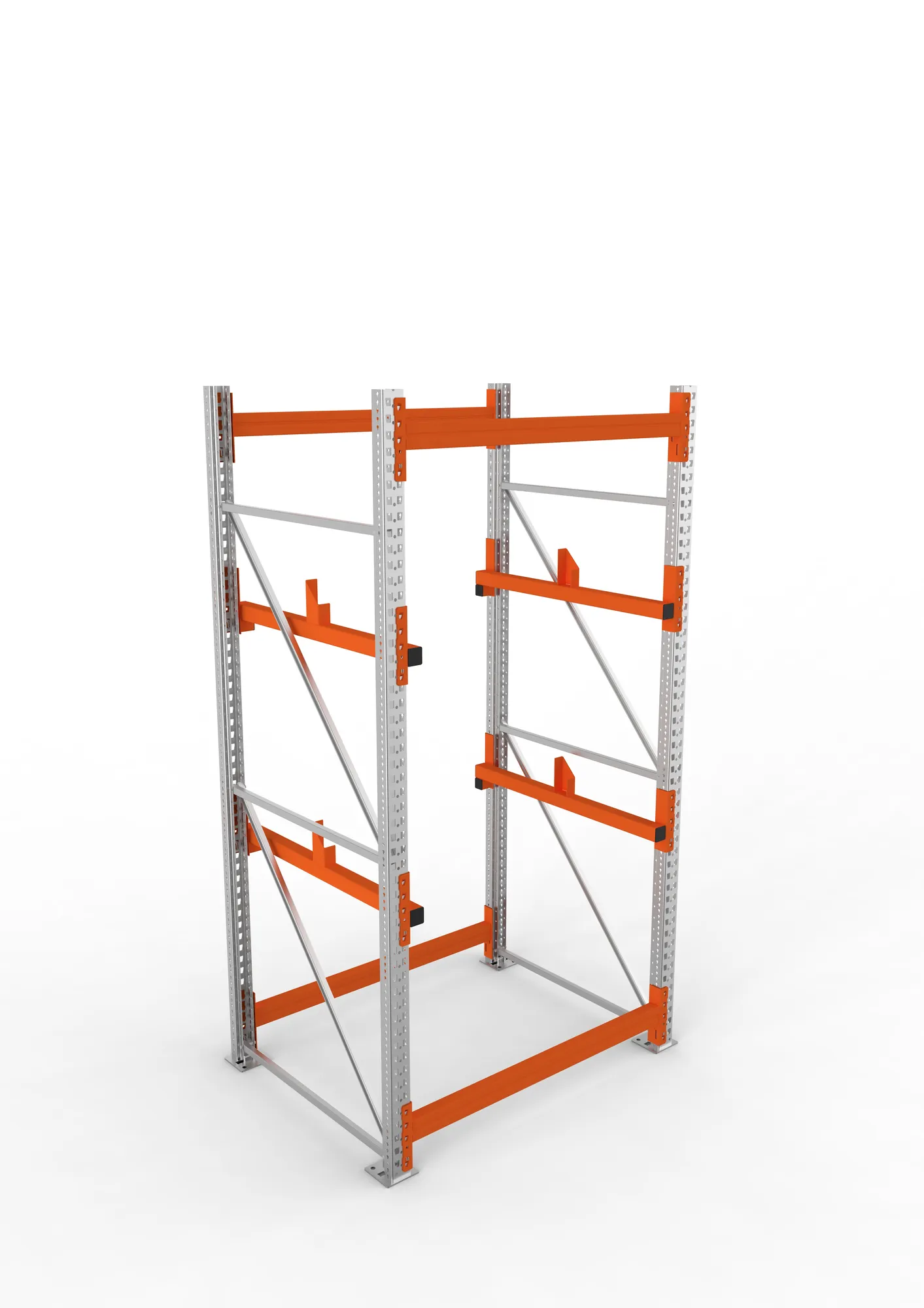 META MULTIPAL | Kabeltrommelregal | Grundregal | 2700 x 1300 x 1100 mm | Feldlast 4000 kg | 2 Ebenen | Typ 1 | verzinkt