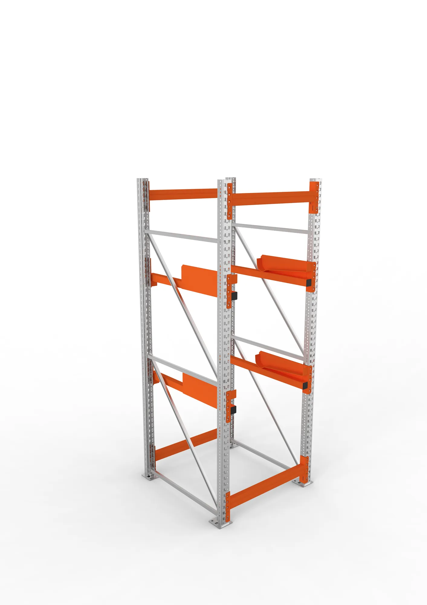 META MULTIPAL | Kabeltrommelregal | Grundregal | 2700 x 900 x 1100 mm | Feldlast 4000 kg | 2 Ebenen | Typ 2 | verzinkt