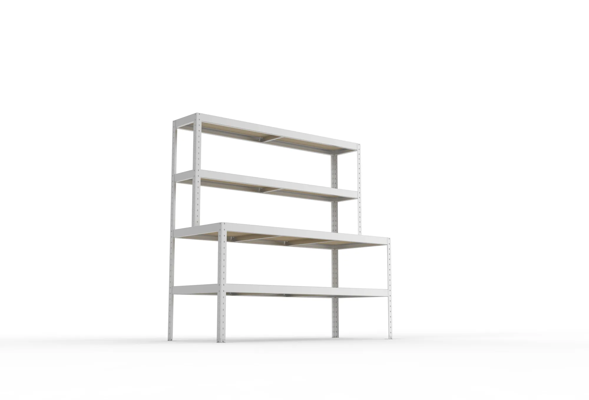 META SPEED-RACK | Packtisch | 1970 x 2000 x 800 mm | 4 Ebenen | verzinkt