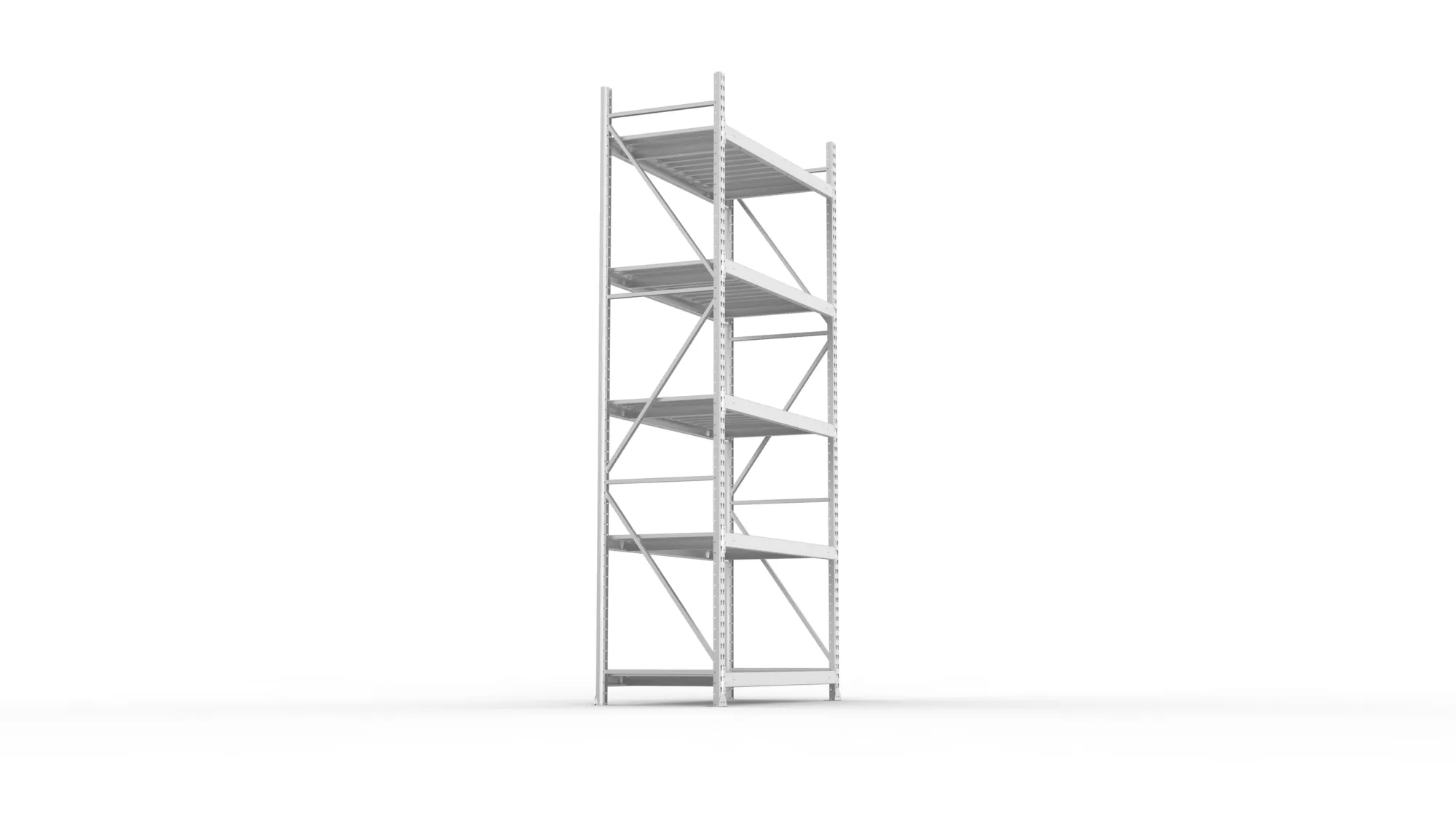 META MINI-RACK Weitspannregal | Grundregal | 3000 x 1400 x 650 mm | Fachlast 600 kg | Stahlpaneelböden | 5 Ebenen