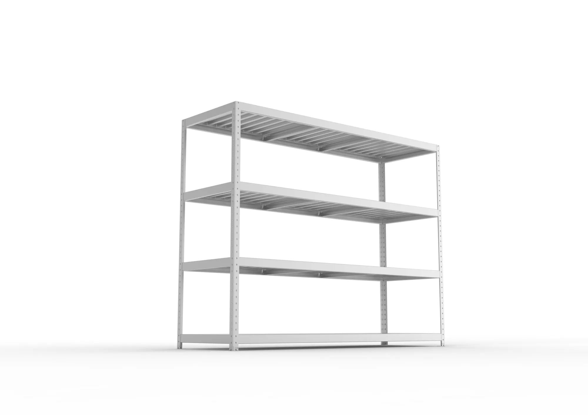 META SPEED-RACK Weitspannregal | Komplettregal | 1970 x 2500 x 800 mm | Fachlast 400 kg | Stahlpaneelböden | 4 Ebenen