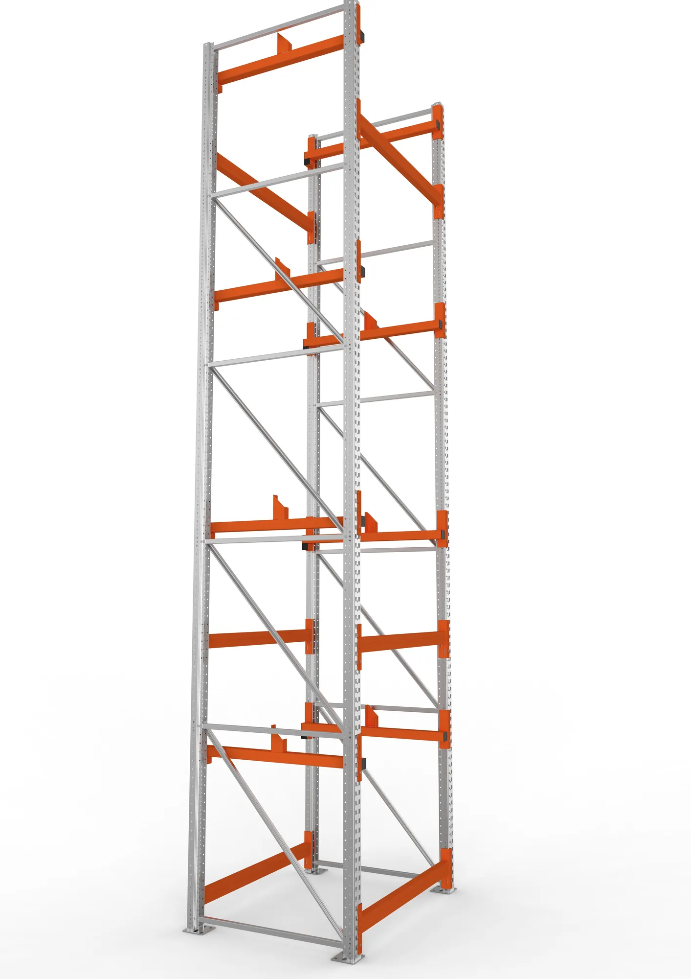 META MULTIPAL | Kabeltrommelregal | Grundregal | 5500 x 1300 x 1100 mm | Feldlast 5500 kg | 2 Ebenen | Typ 1 | verzinkt