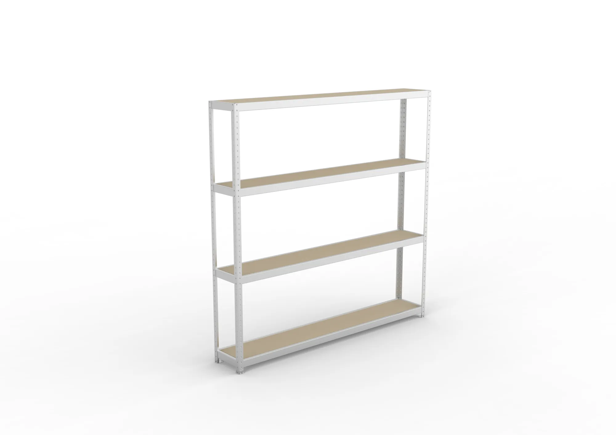 META SPEED-RACK Weitspannregal | Komplettregal | 2470 x 2500 x 400 mm | Fachlast 400 kg | Spanplattenböden | 4 Ebenen