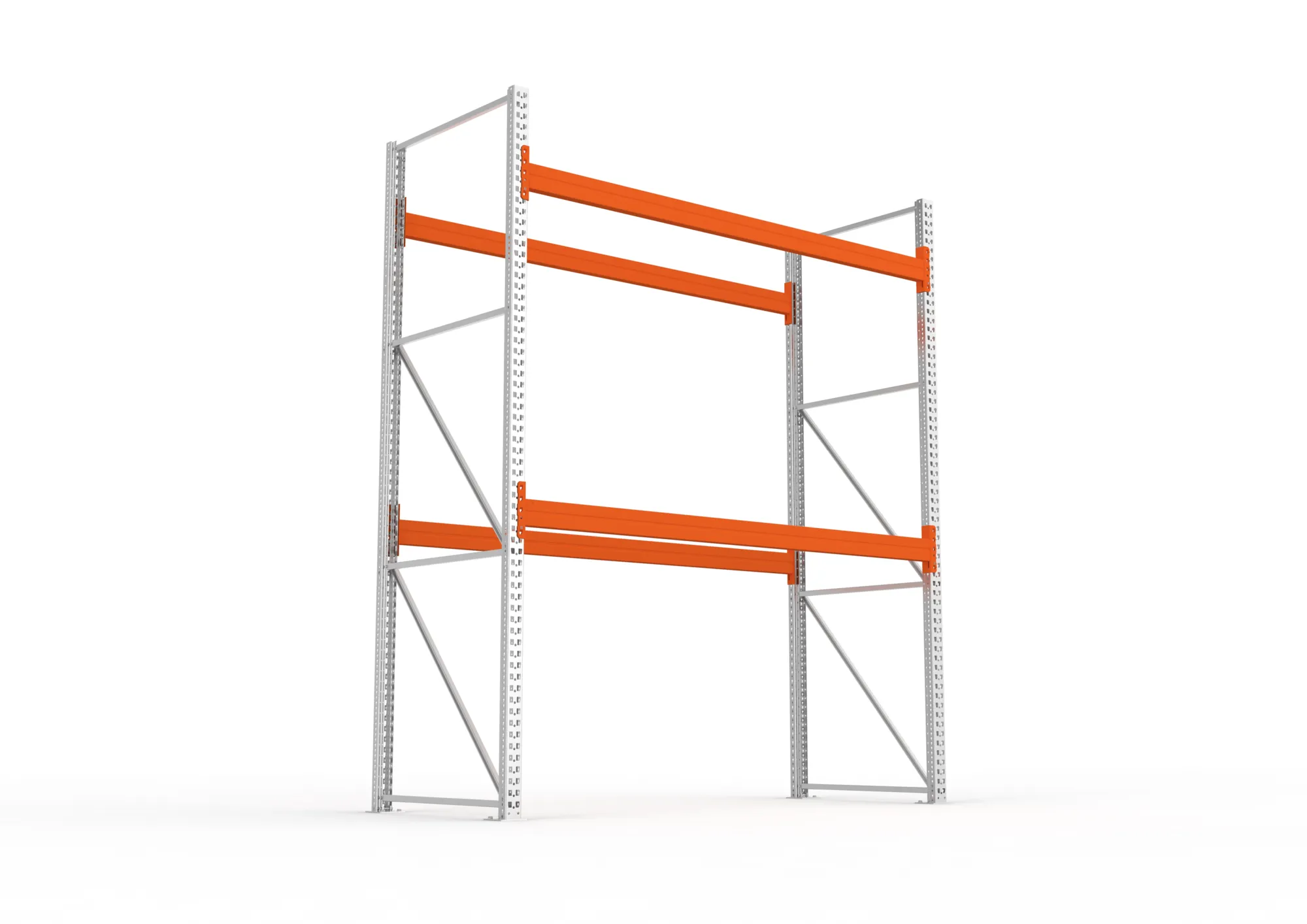 META MULTIPAL | Palettenregal | Grundregal | 3300 x 2700 x 1100 mm | Fachlast 980 kg | 3 Ebenen | 9 Paletten | verzinkt